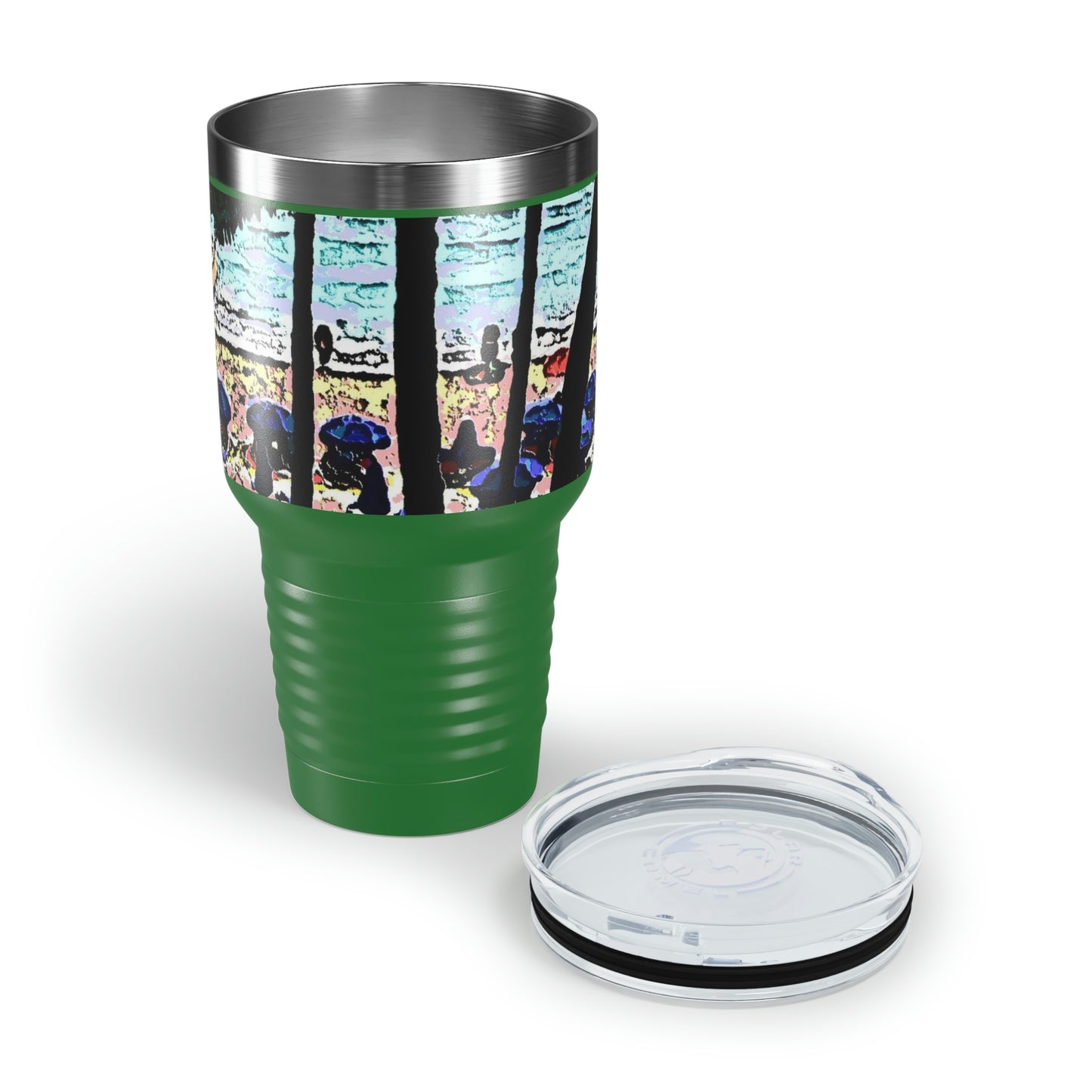 Ringneck Tumbler, 30oz ... "A Beautiful Beach Amongst The Palms" ... The Outrigger Waikiki, Honolulu, Oahu ... Original Works ...
