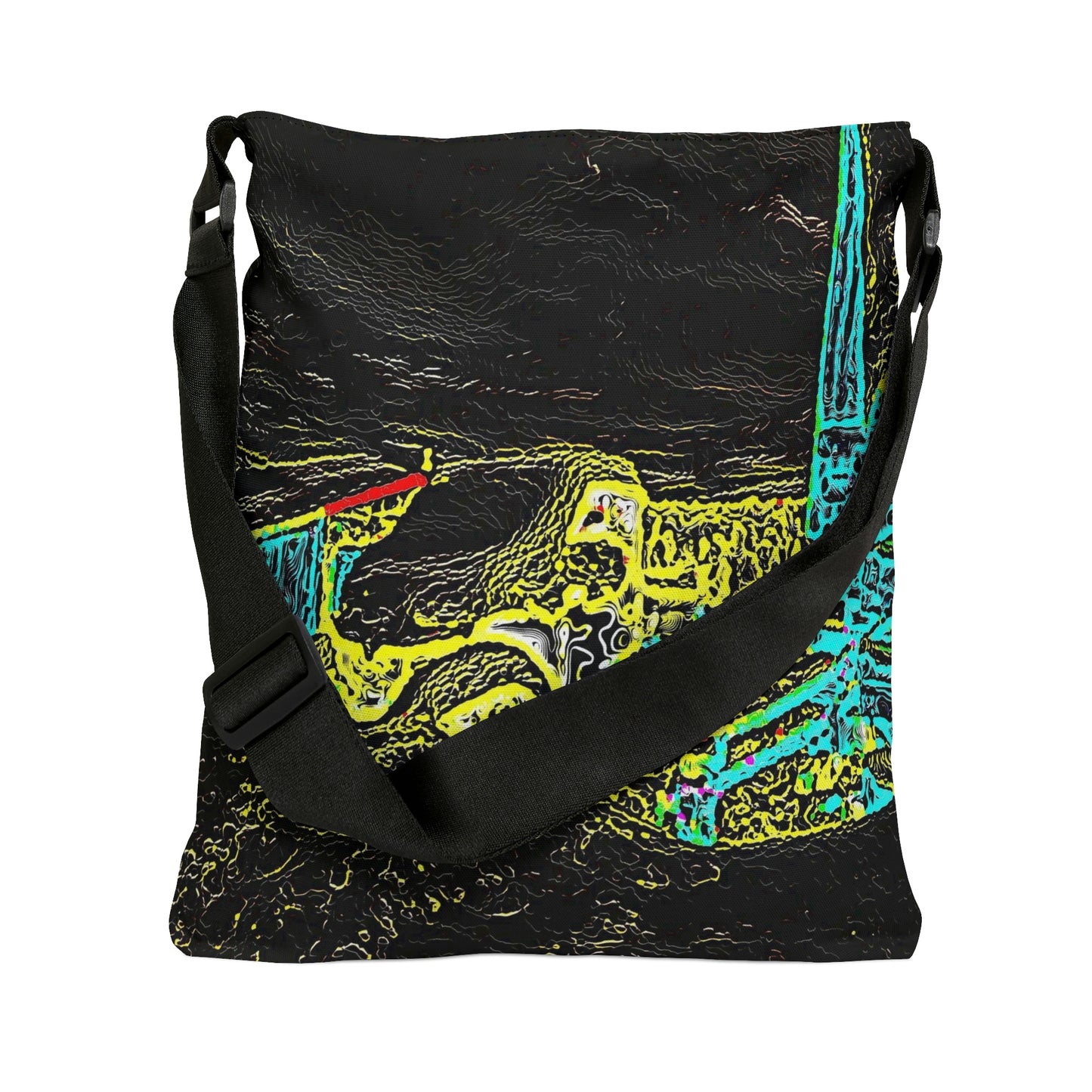 Adjustable Tote Bag (AOP) ... "Snow Vehicle In Snow Storm At-Rest" ... Circa 12Mar23 ... Central Idaho ... 18-Hours Rendering Time: Original Works ...