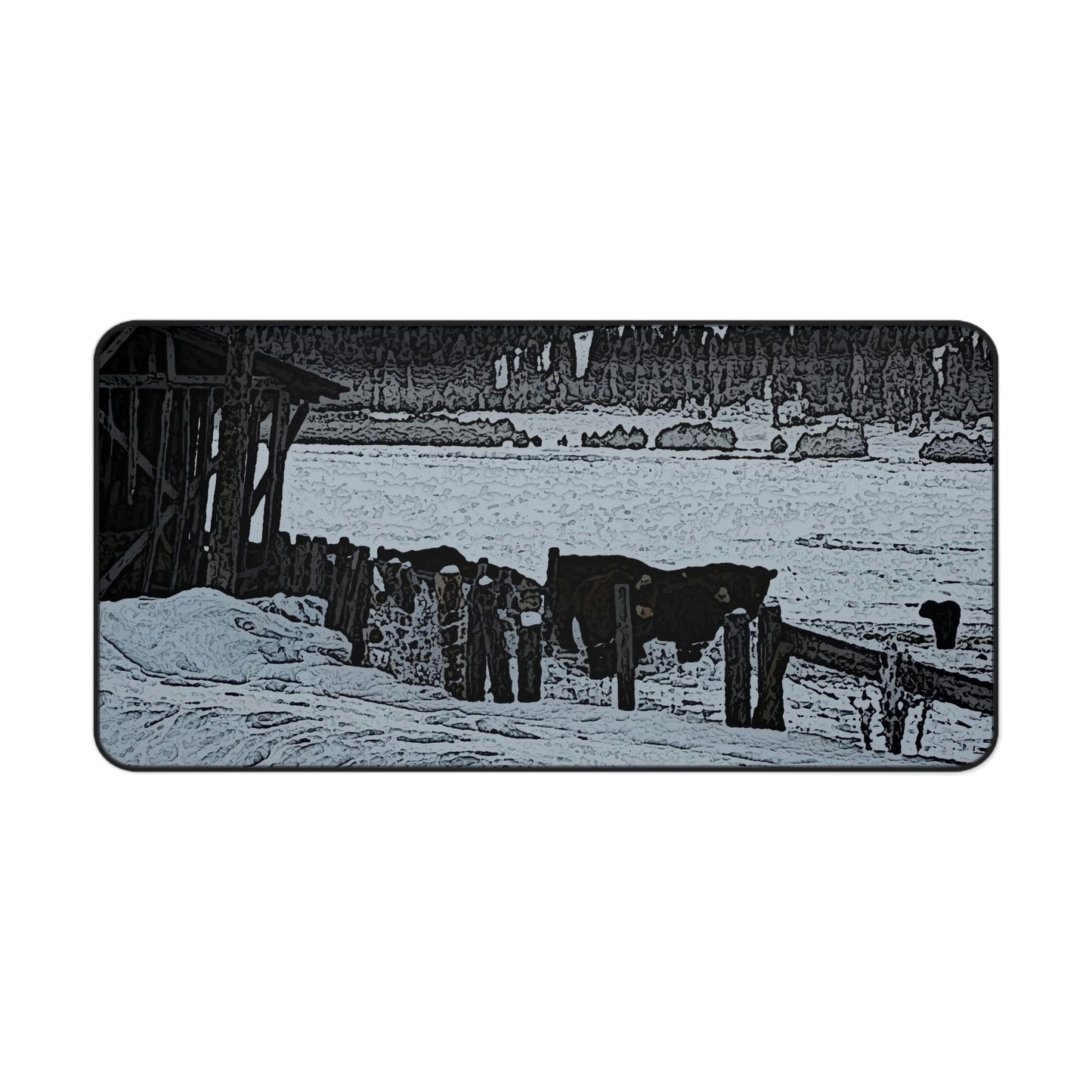 Desk Mat ... A Quiet Morning ... "Along The Red River & Nature Preserve Plateau" ... Jan23 ... Original Works ...
