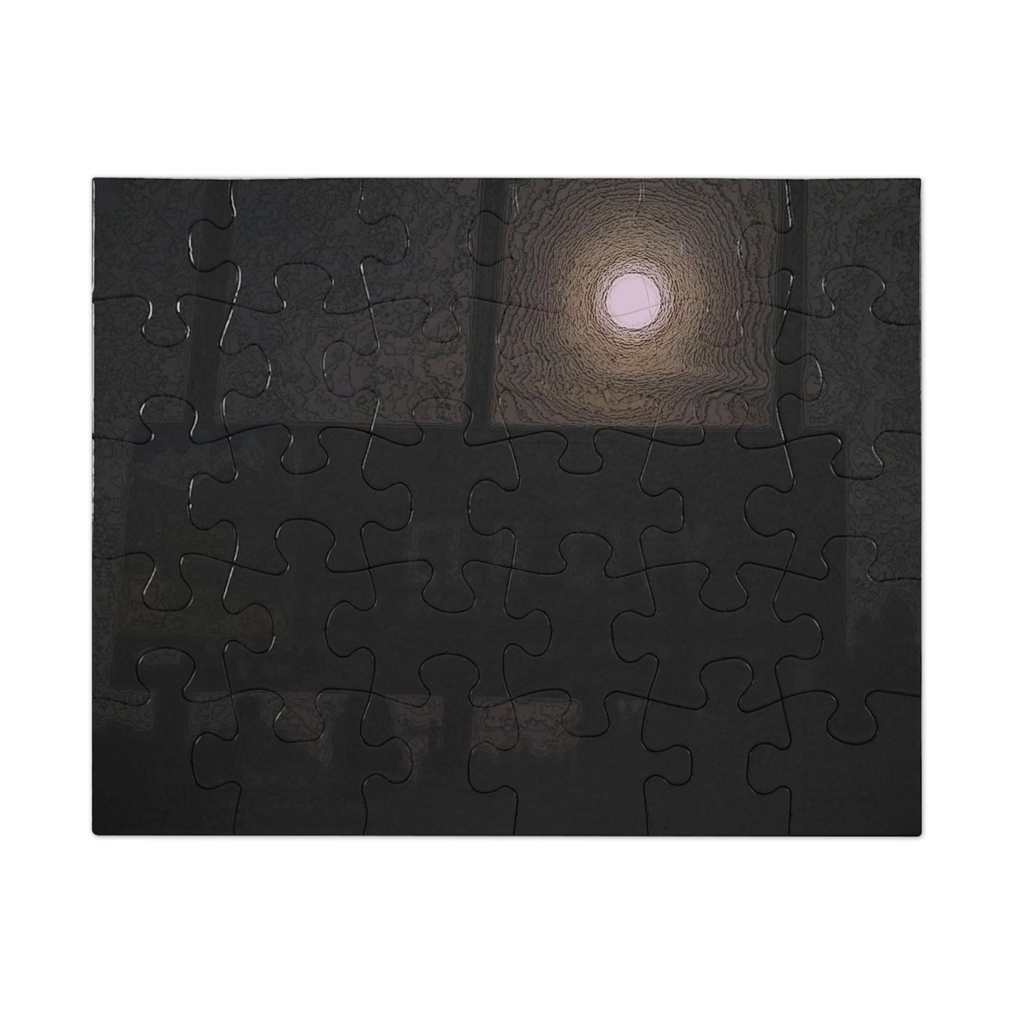 Jigsaw Puzzle (30, 110, 252, 500,1000-Piece) ... Car Approaches From The Stern ... Moon Ascendary From The Bow ... "Two Friendly Travellers On A Cold Night Near Elk City" ... C
