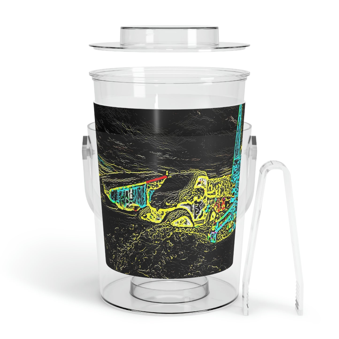 Ice Bucket with Tongs ... "Snow Vehicle In Snow Storm At-Rest" ... Circa 12Mar23 ... Central Idaho ... 18-Hours Rendering Time: Original Works ...