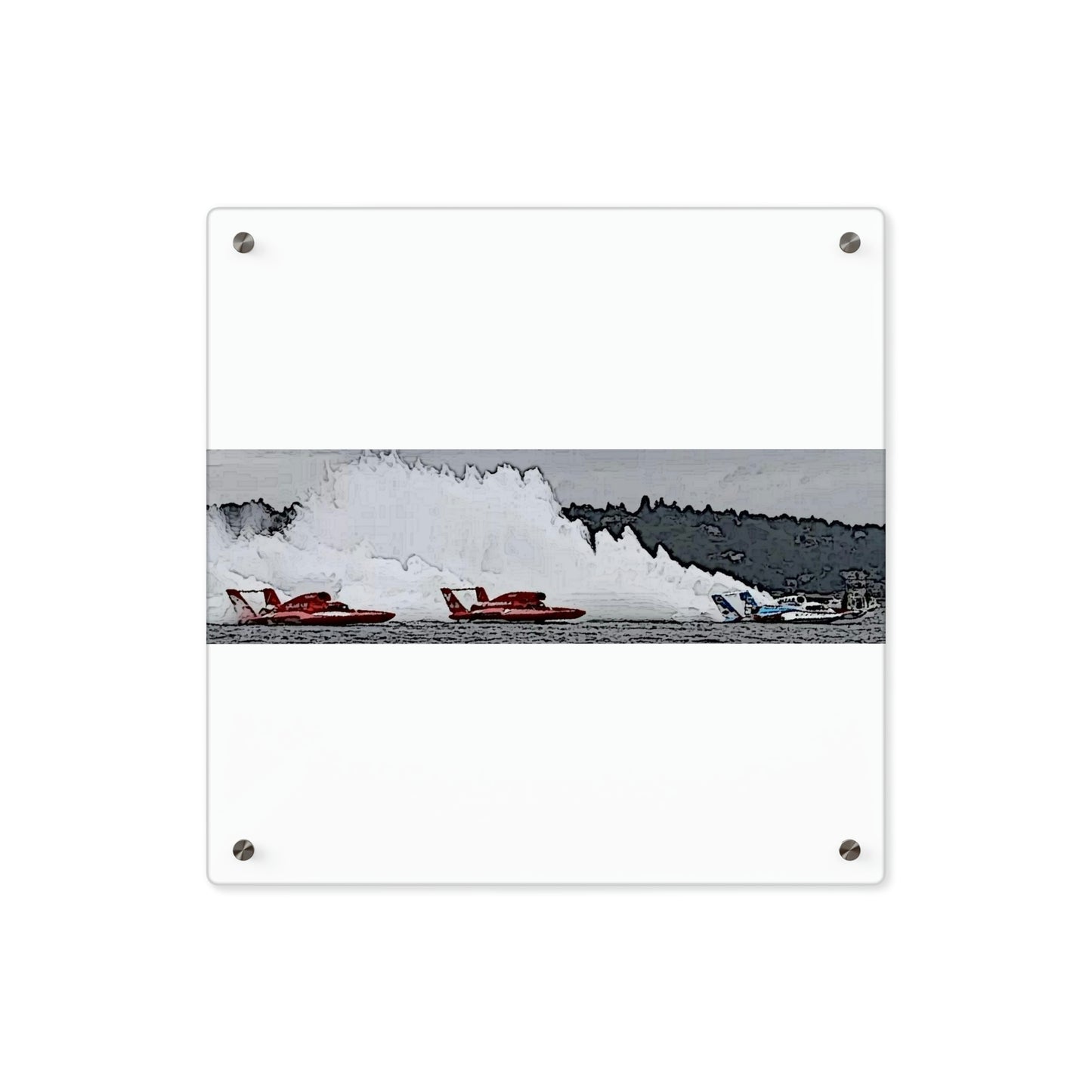 Acrylic Wall Art Panels ... Seattle Columbia Cup On Lake Washington ... "Dave Wilcox Heads For The Win" ... Associate Gift-Photo ... Original Works ...