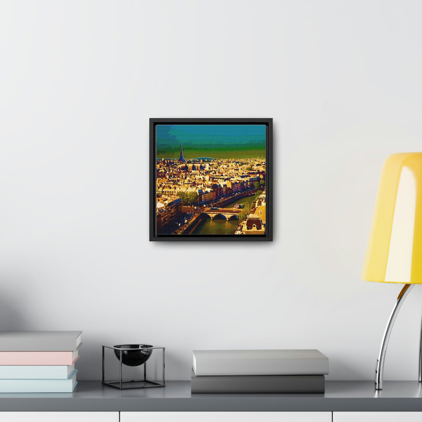 Gallery Canvas Wraps, Square Frame ... Au Paris ... "Along The River Seine" ... Barbara Joan Bonnel-Holt: 1972 ... Original Works ...