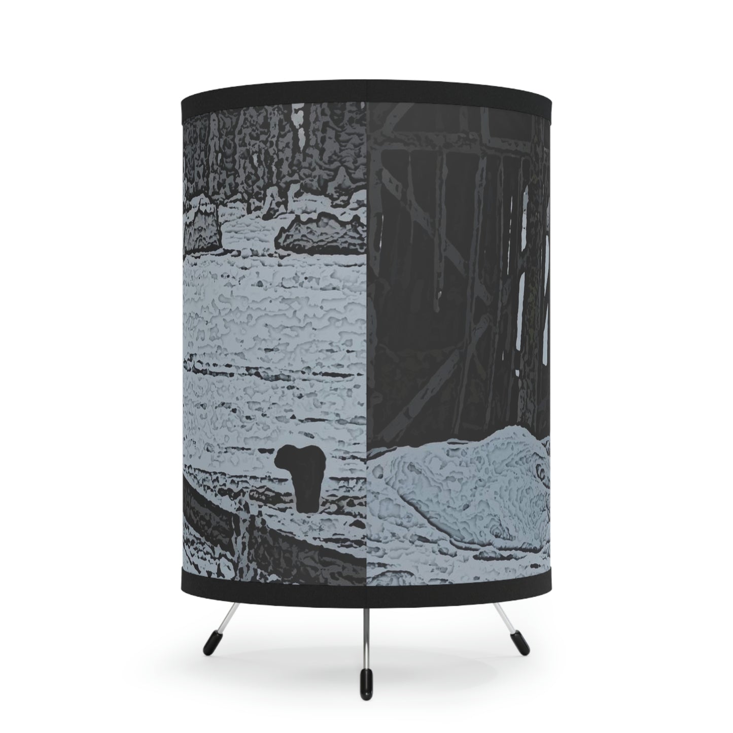Tripod Lamp with High-Res Printed Shade, US\CA plug ... A Quiet Morning ... "Along The Red River & Nature Preserve Plateau" ... Jan23 ... Original Works ...