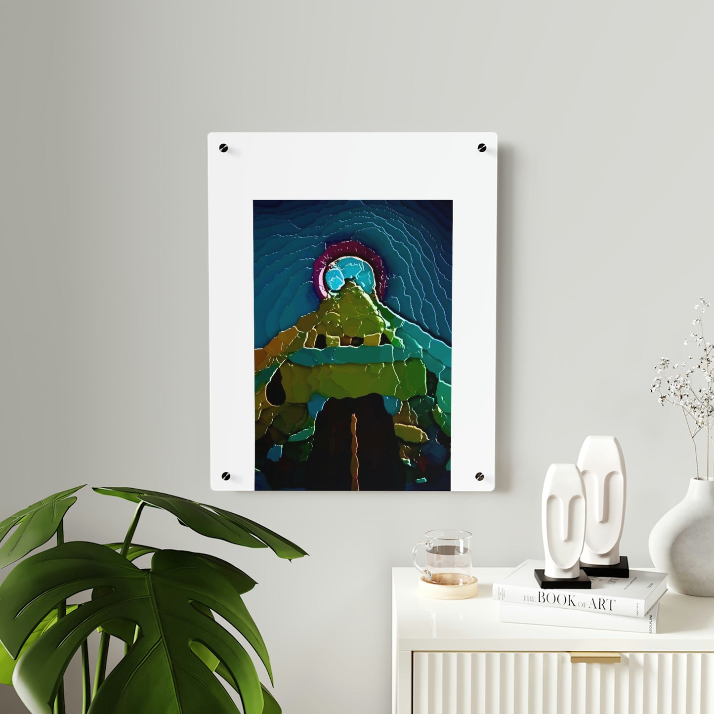 Acrylic Wall Art Panels ... "Seattle's World Fair" ... Below Space Needle 'Looking Up' ... On A Very Rainy Morning (Father's Family Photo). ... Original ...