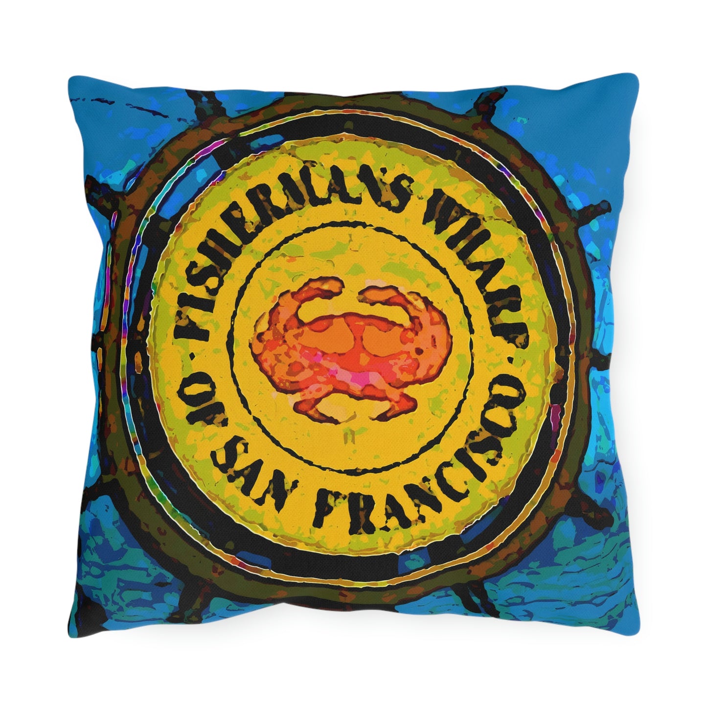 Outdoor Pillows ... "No.9 Fishermen's Grotto - Fishermen's Wharf, SF, California" ... Family Archives: 1970's ... Original Works ...