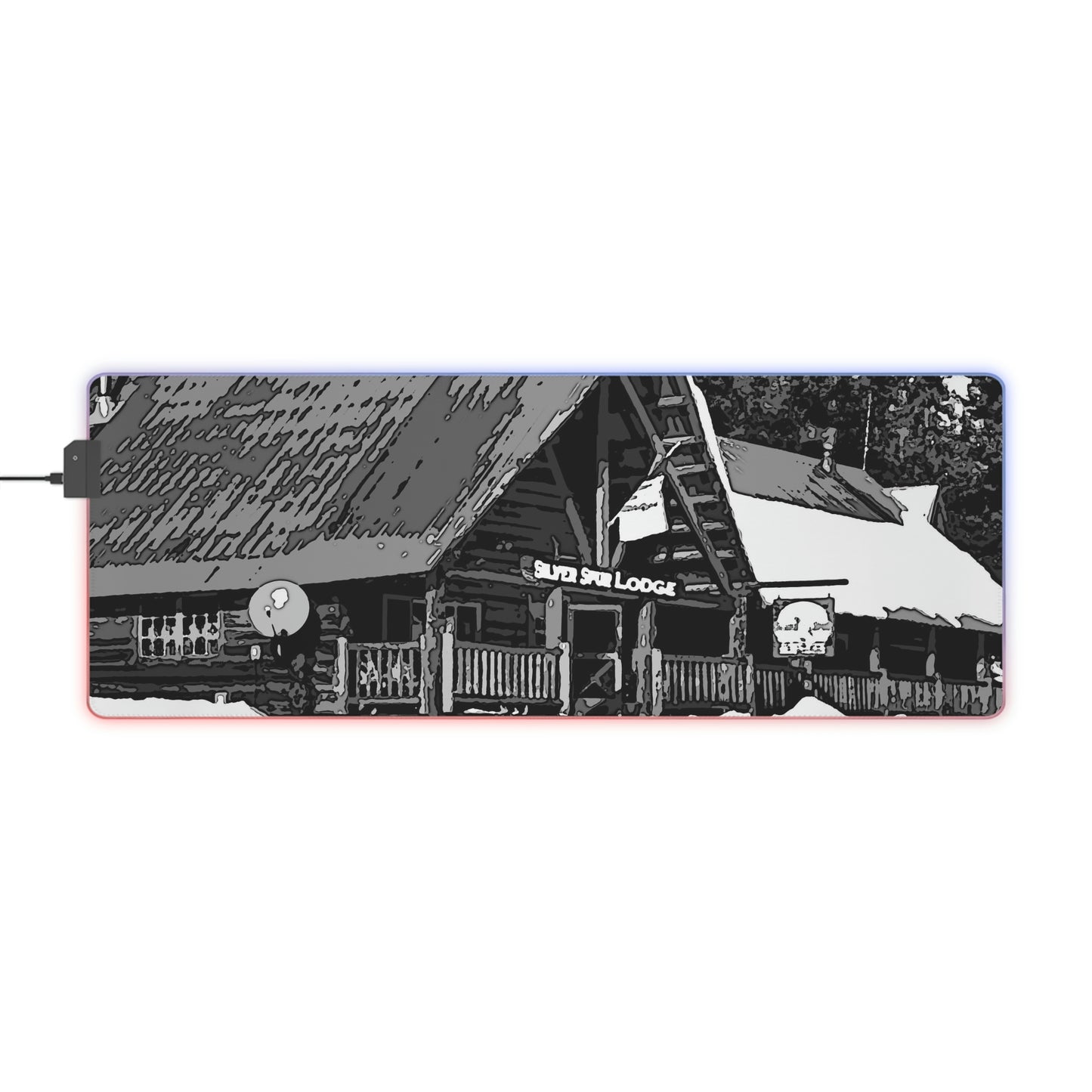 LED Gaming Mouse Pad ... A Beautiful Lodge & Back-Country Outfitter In A Mountain Town ... 'Dixie, Idaho, November 2022' ... Original Works ...