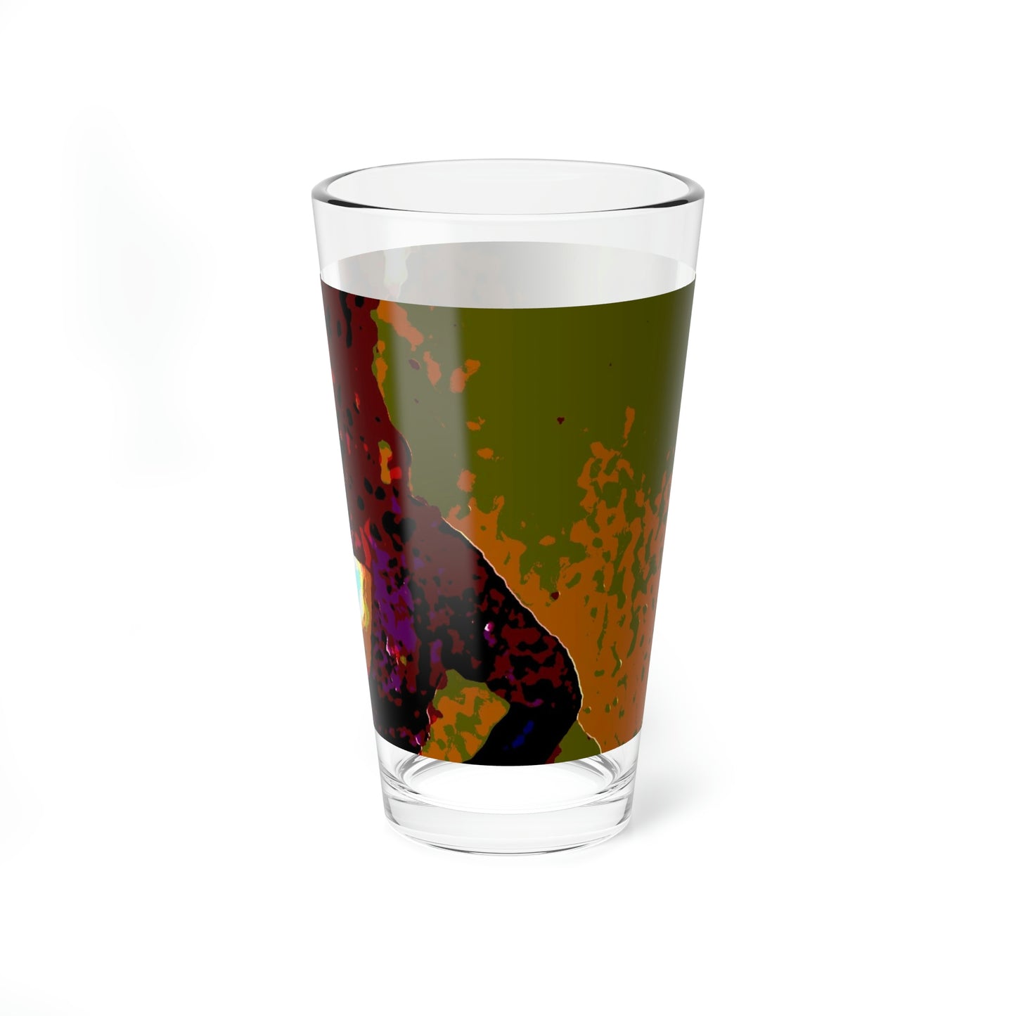 Mixing Glass, 16oz ...  A Colleague Overseas ... 'Enjoying A Fag' ... Original Works ... "April Fools 2023" ... Hot-Tranny-Smoke ...