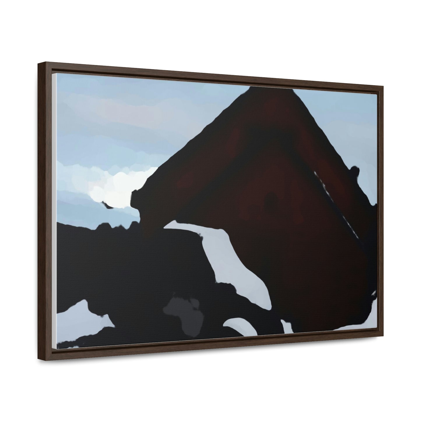 Gallery Canvas Wraps, Horizontal Frame ... After An Intense Snow Storm ... 'Digging Out' ... A Vehicle & Cabin "In The Mountains" ... March 2023 ... Original Works ...