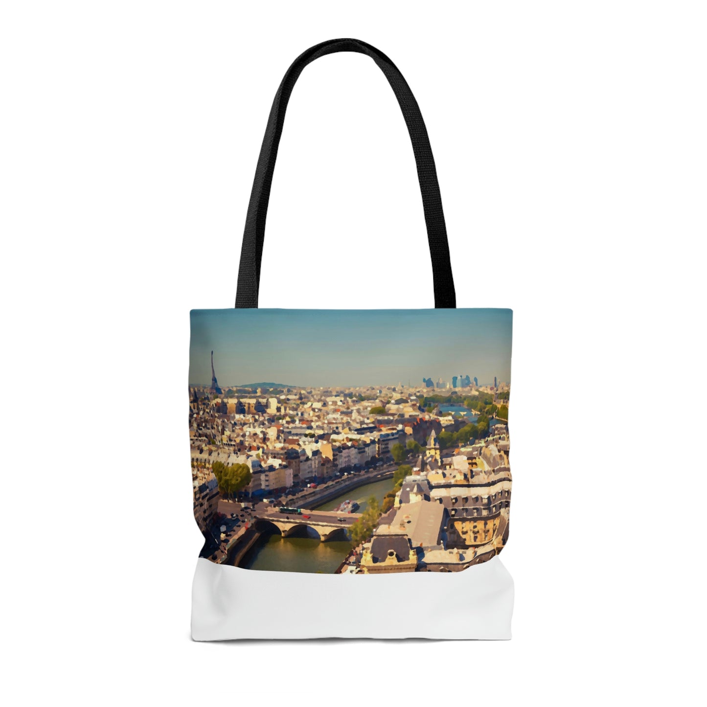 AOP Tote Bag ... Au Paris ... "Along The River Seine" ... Barbara Joan Bonnell-Holt: 1972 ... Original Works ...