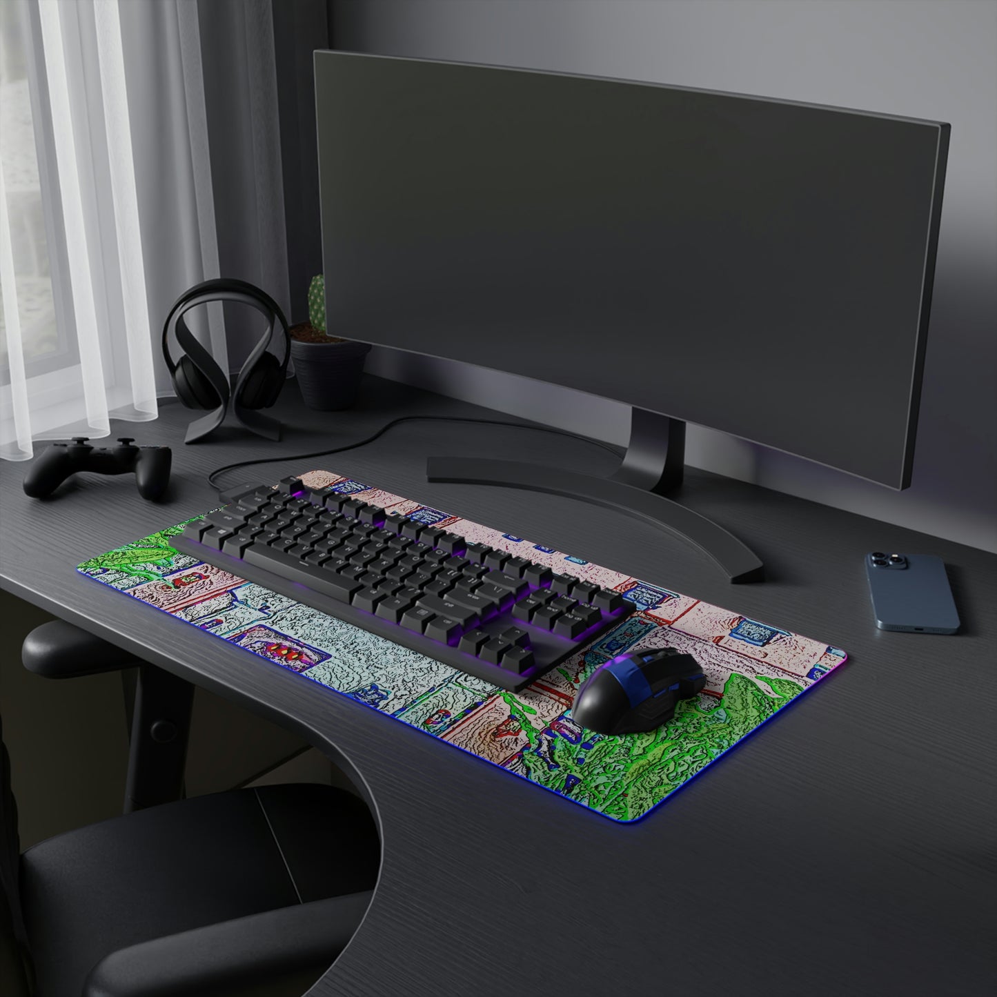 LED Gaming Mouse Pad ... "La Grande Entree" At: 'The Pink Palace' ... The Royal Hawai'ian ... Honolulu, HI ... '27Oct2014' ... Original Works ...