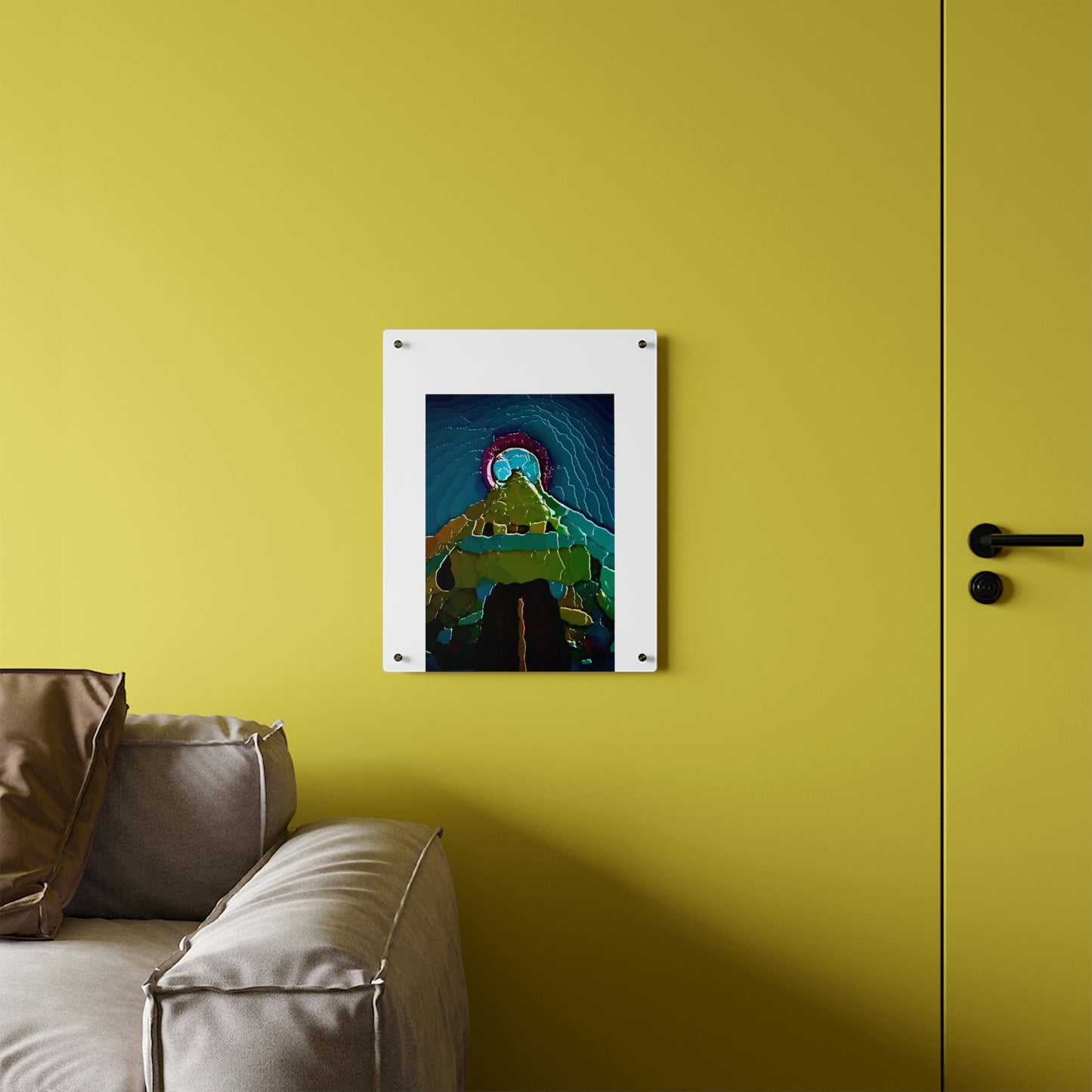 Acrylic Wall Art Panels ... "Seattle's World Fair" ... Below Space Needle 'Looking Up' ... On A Very Rainy Morning (Father's Family Photo). ... Original ...