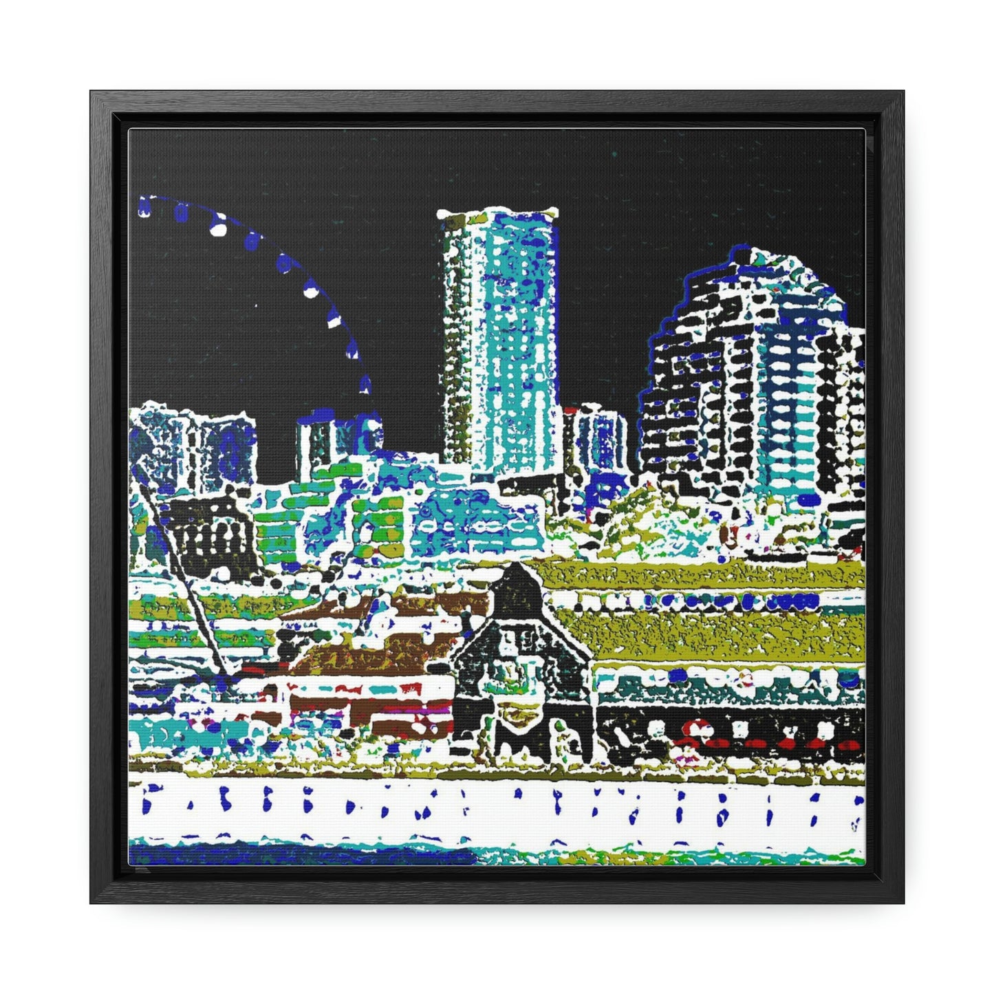 Gallery Canvas Wraps, Square Frame ... That Classic Wheel ... 'Seattle's Wheel' ... & Old Classic Waterside Vendors ...  'Family Archives' ... Original Works ...