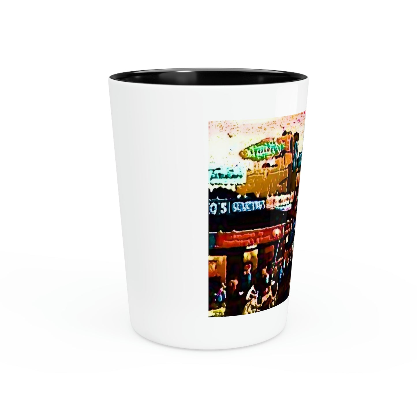 Shot Glass ...  "No.9 Fishermen's Grotto - Fishermen's Wharf, SF, California" ... Family Archives: 1970's ... Original Works ...