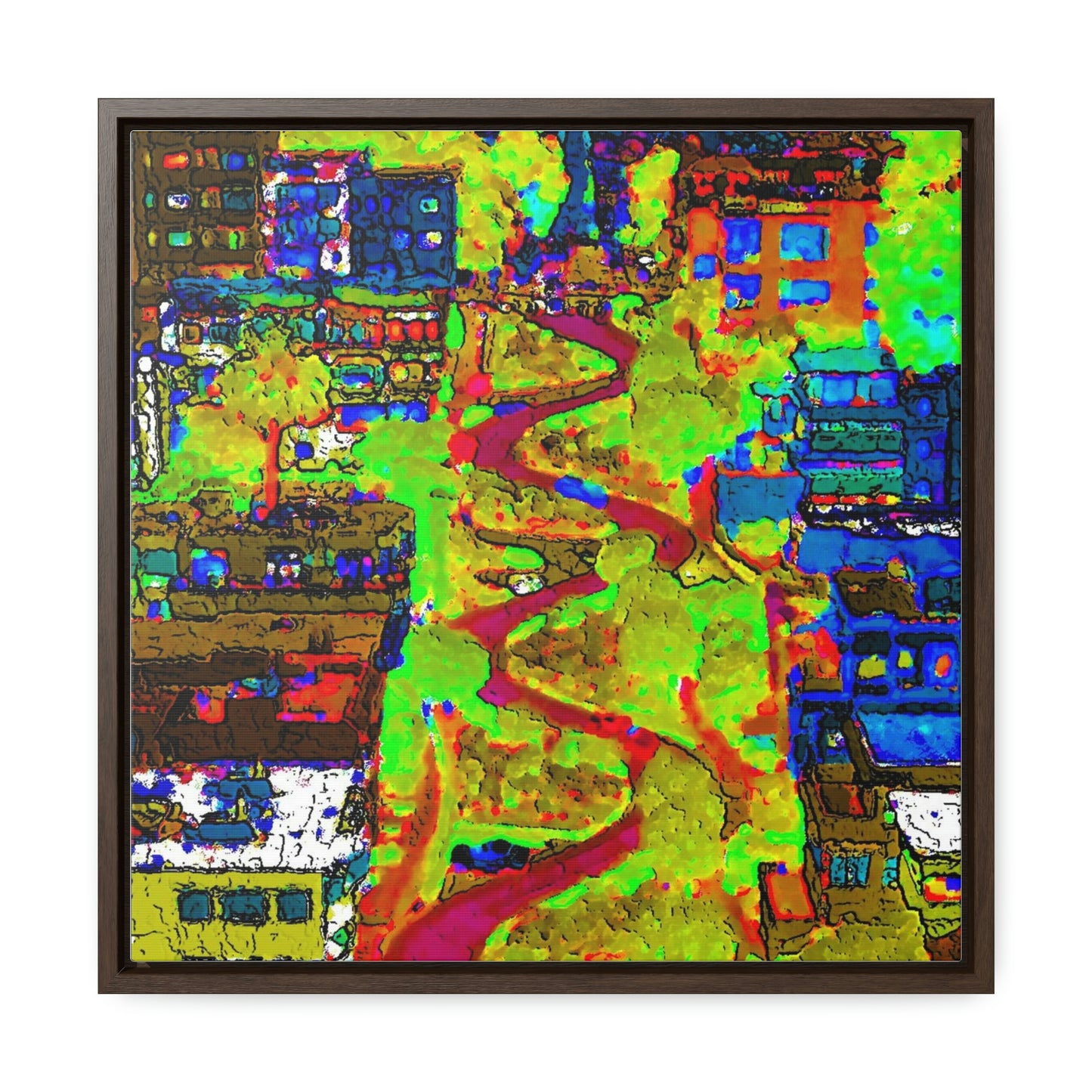 Gallery Canvas Wraps, Square Frame ... A Crazy Street ... 'Eight Winding Curve-Switchbacks' ... "Lombard Street, San Francisco, CA' ... Family Archives: 1970's ... Original Works ...