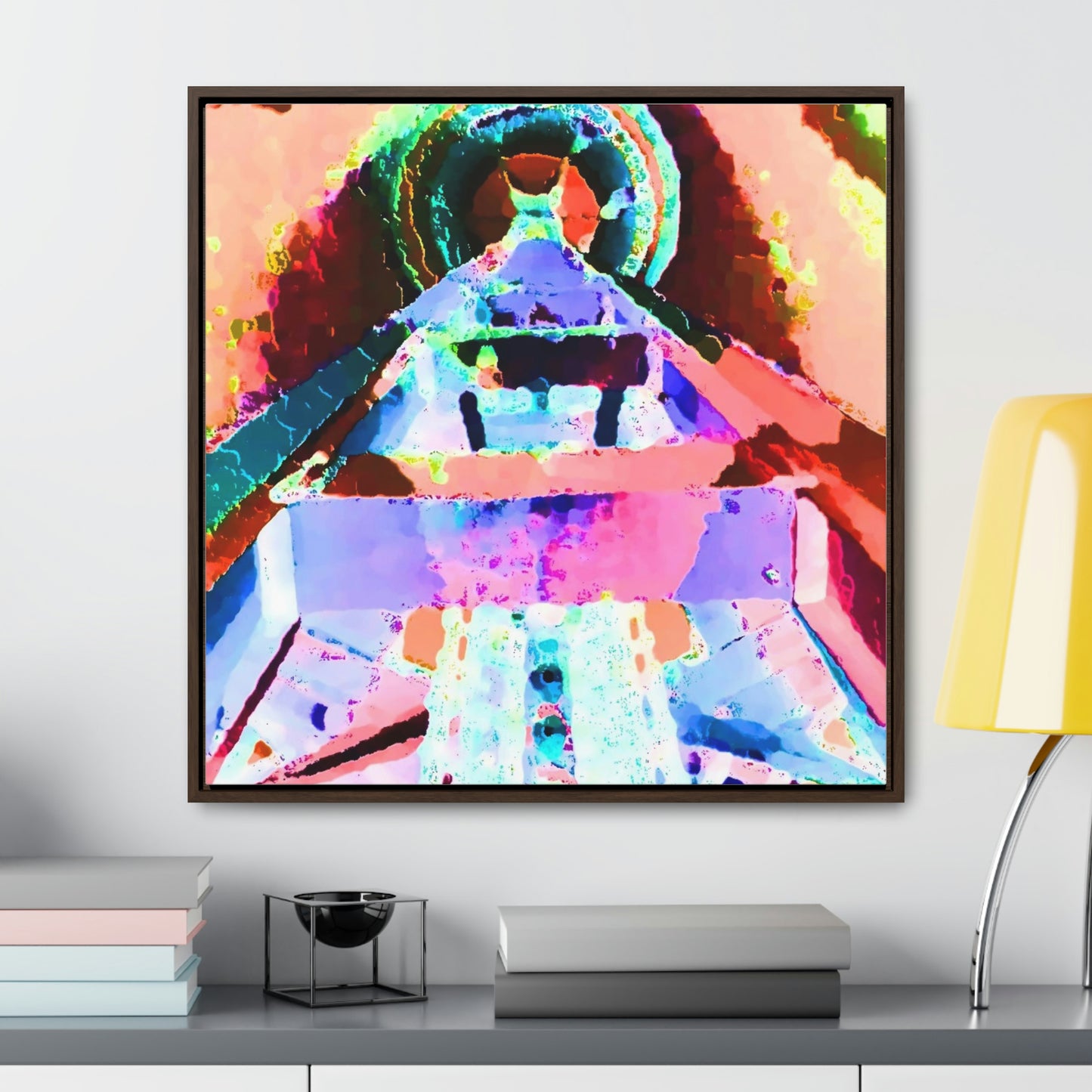 Gallery Canvas Wraps, Square Frame ... "Seattle's World Fair" ... Below Space Needle 'Looking Up' ... On A Very Rainy Morning (Father's Family Photo). ... Original ...