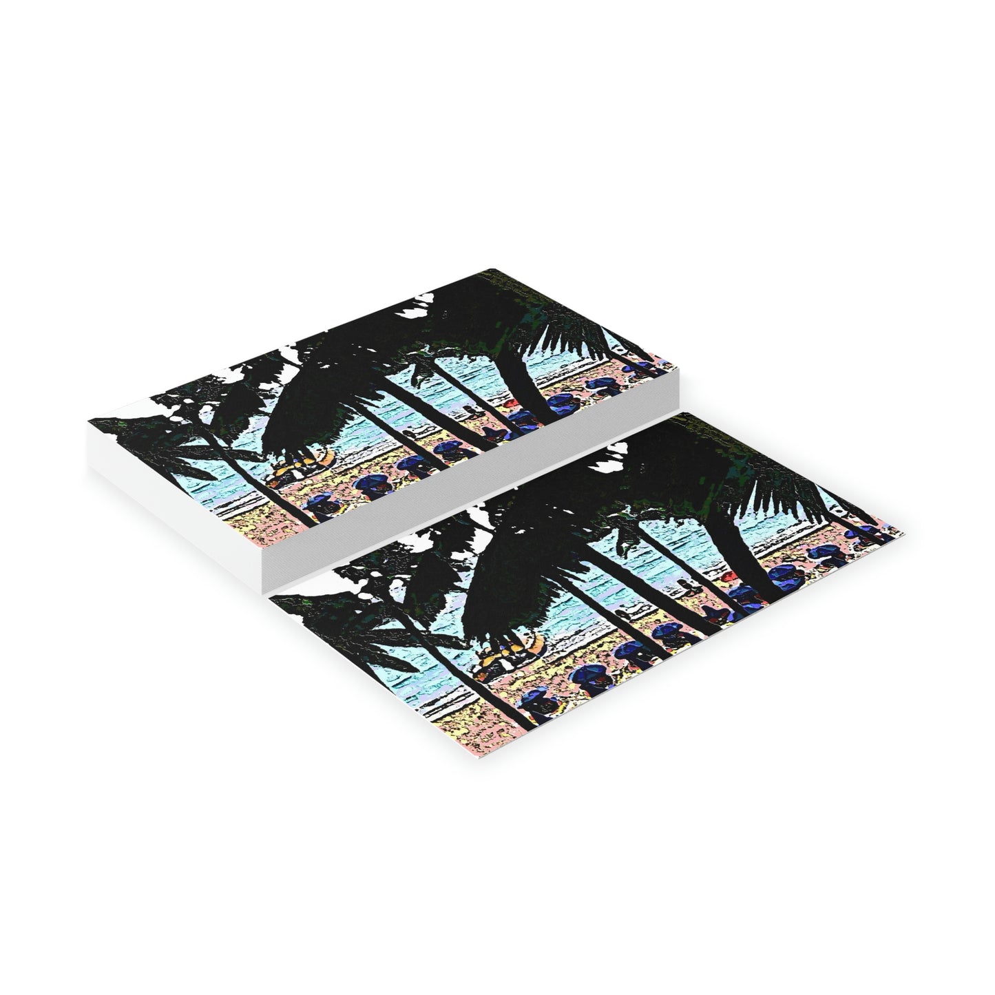 Business Cards ...  "A Beautiful Beach Amongst The Palms" ... The Outrigger Waikiki, Honolulu, Oahu ... Original Works ...