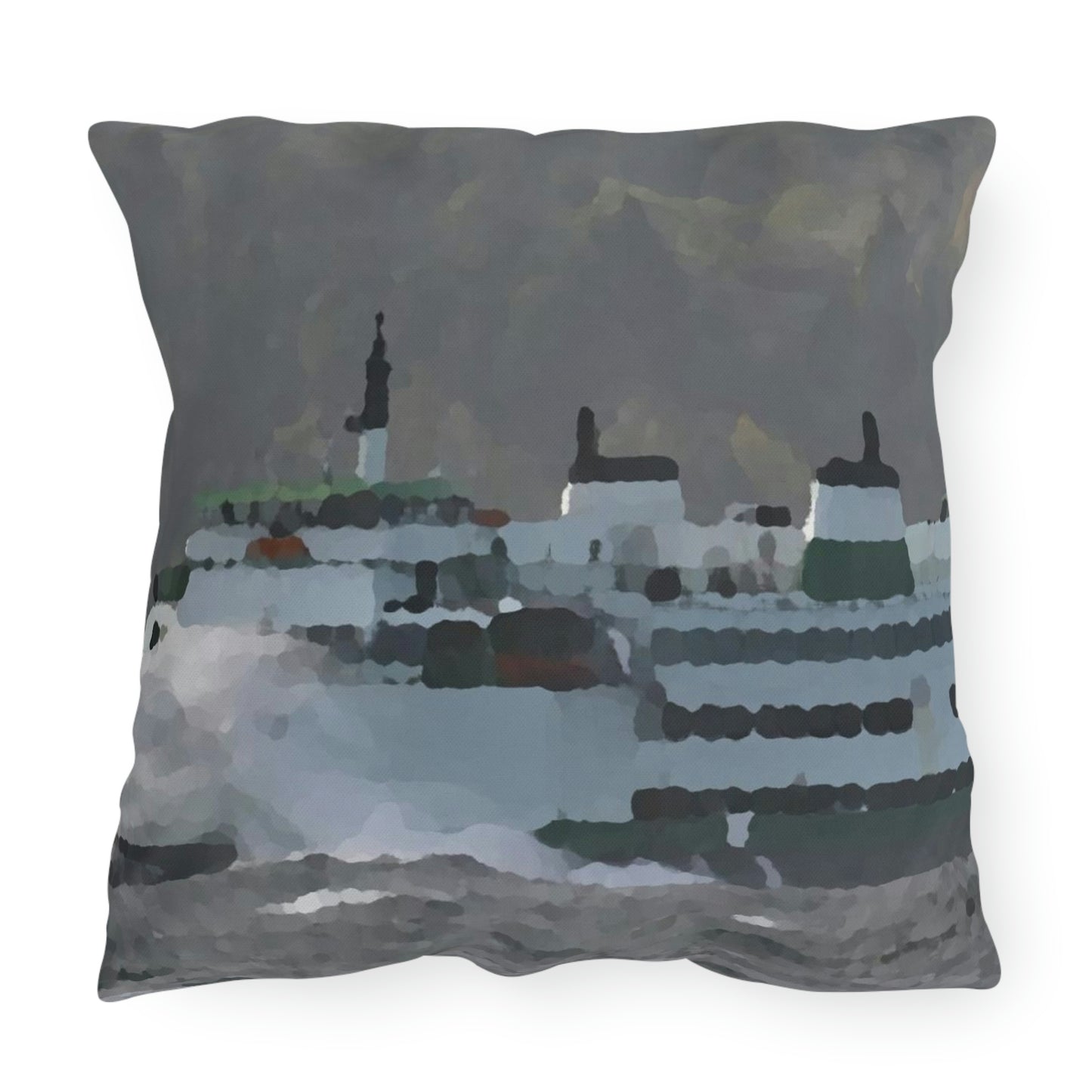 Outdoor Pillows ... WADOT Ferry Crossing ... "A Very Rough Day" ... Mulkiteo Route ... Family Archives ... Early 1990's' ... Original Works ...
