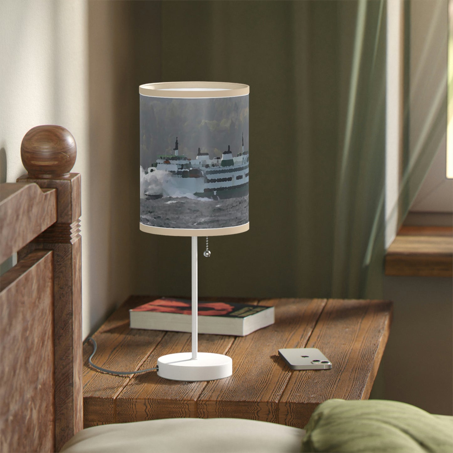 Lamp on a Stand, US|CA plug ... WADOT Ferry Crossing ... "A Very Rough Day" ... Mulkiteo Route ... Family Archives ... Early 1990's' ... Original Works ...