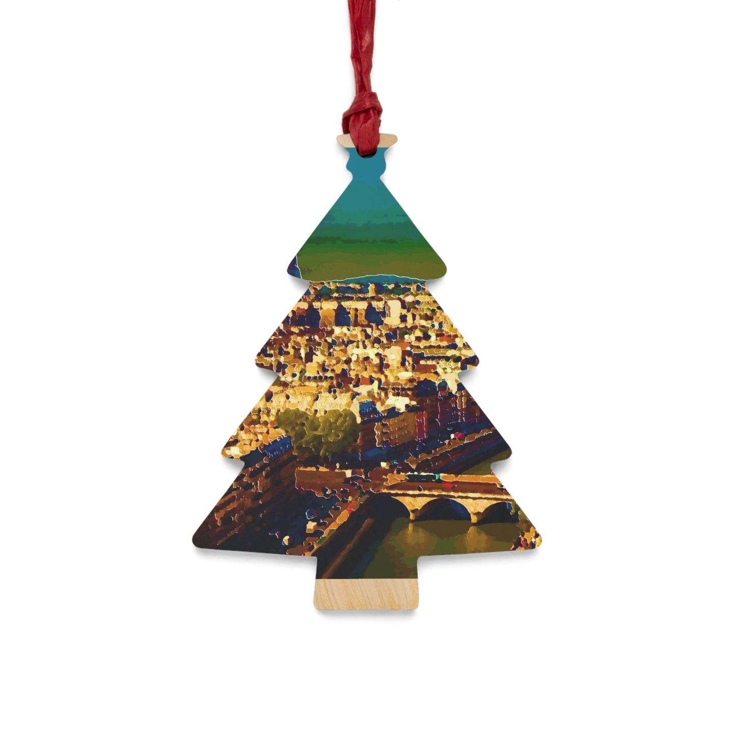 Wooden Ornaments ... Au Paris ... "Along The River Seine" ... Barbara Joan Bonnel-Holt: 1972 ... Original Works ...