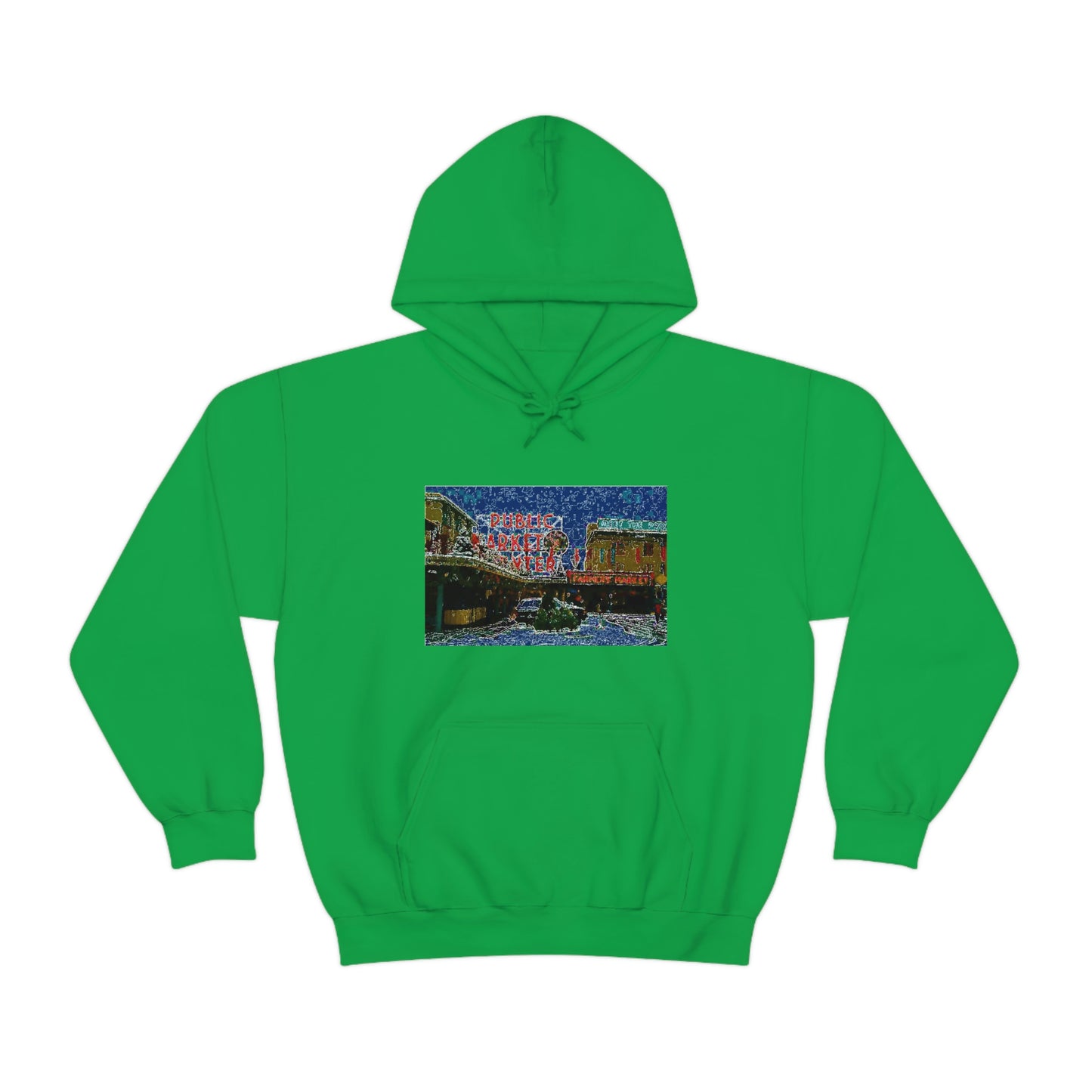 Unisex Heavy Blend™ Hooded Sweatshirt ... Pike Place Market: 'The Public Market', Seattle, Washington. Circa Fall 2013 ...