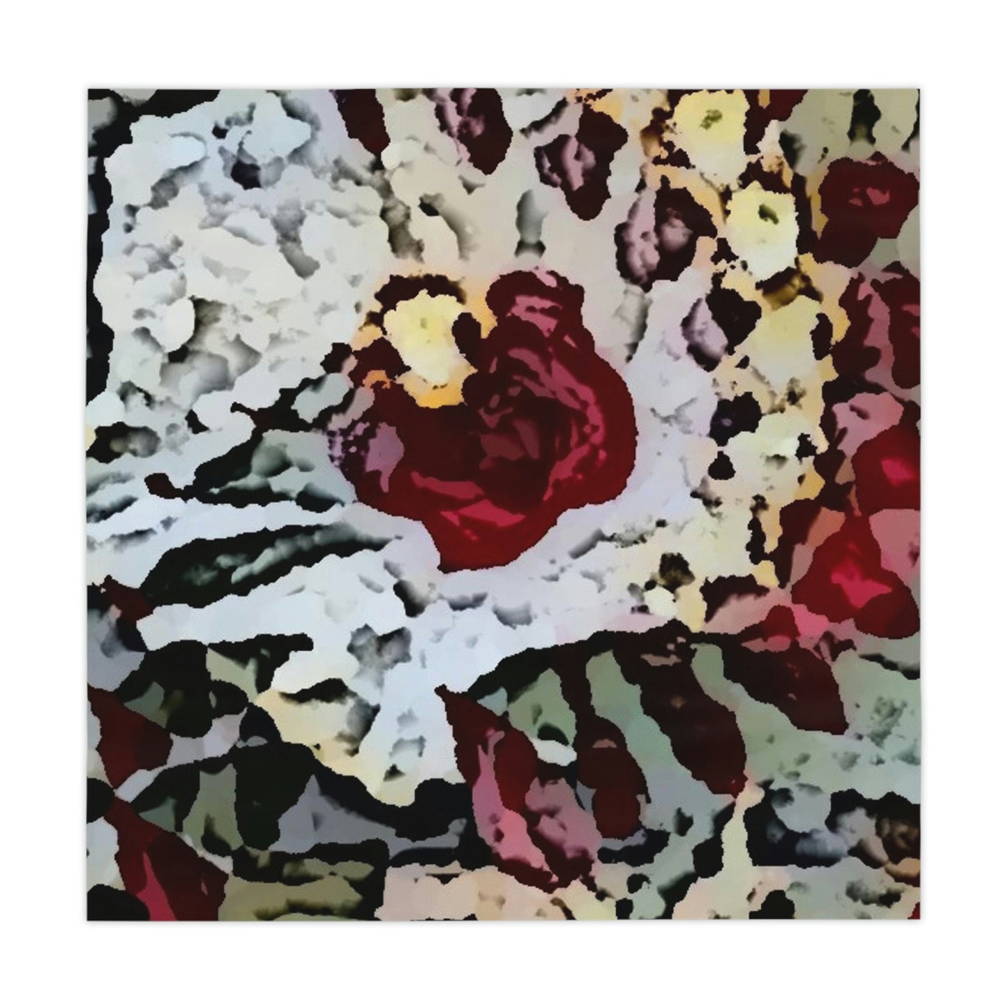 Tablecloth ... "A Friendly Flower" ... Pointsettia 'Pointing' ... Original Works ... (Supplied Photograph) ...