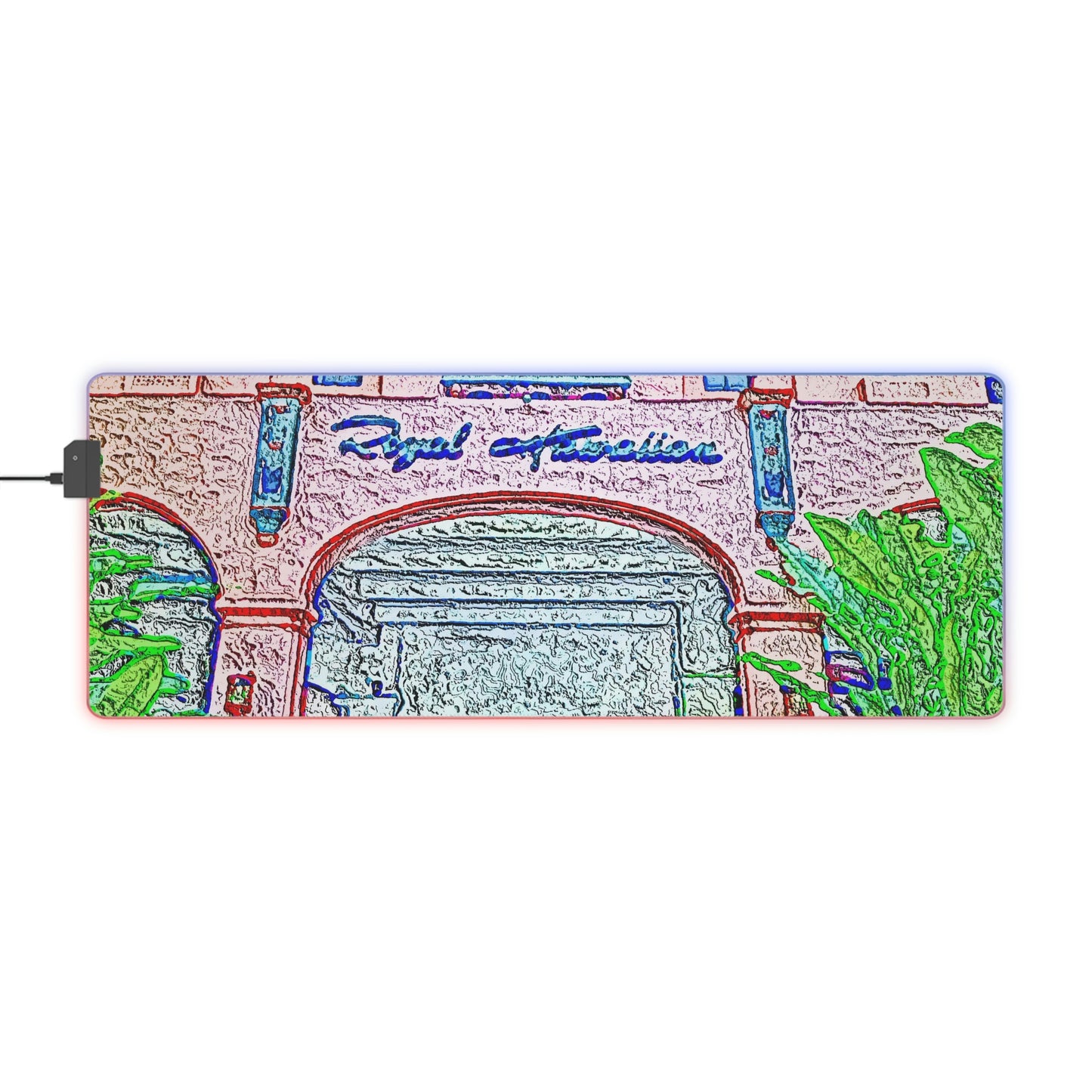LED Gaming Mouse Pad ... "La Grande Entree" At: 'The Pink Palace' ... The Royal Hawai'ian ... Honolulu, HI ... '27Oct2014' ... Original Works ...