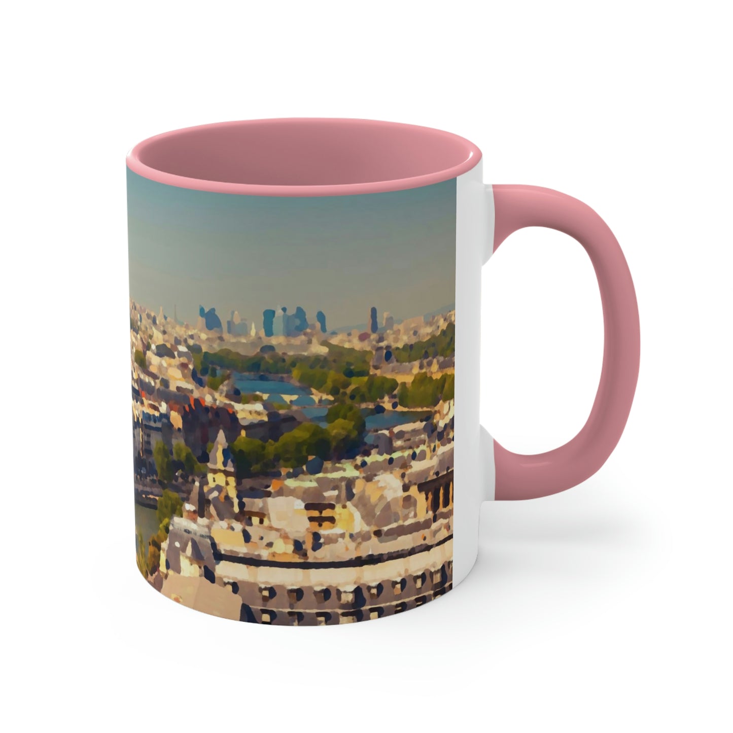 Accent Coffee Mug, 11oz ... Au Paris ... "Along The River Seine" ... Barbara Joan Bonnell-Holt: 1972 ... Original Works ...