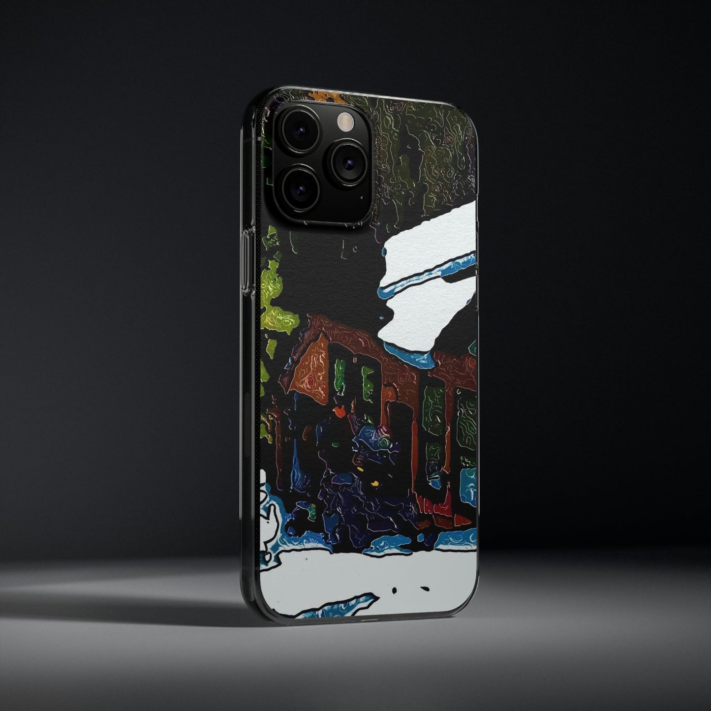 Soft Phone Cases ... "A Rider Passeth-Through-It" ... Colors Galore & A Bit Of Impressionism ... Original Works. Winter 2021. Central Idaho. Rendering Time: 12 Hours ...