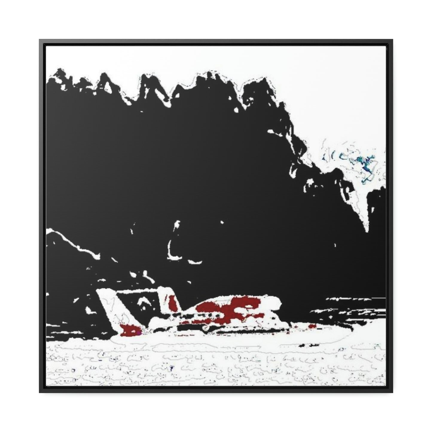 Gallery Canvas Wraps, Square Frame ...  Seattle Columbia Cup On Lake Washington ... "Dave Wilcox Heads For The Win" ... Associate Gift-Photo ... Original Works ...