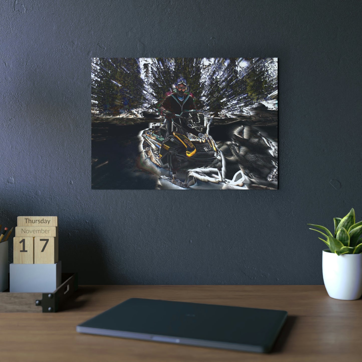Aluminum Composite Panels ... Snowmobiling The Local Trails ... "A Spring Day" ... March 2021 ... Central Idaho ... Original Works ...