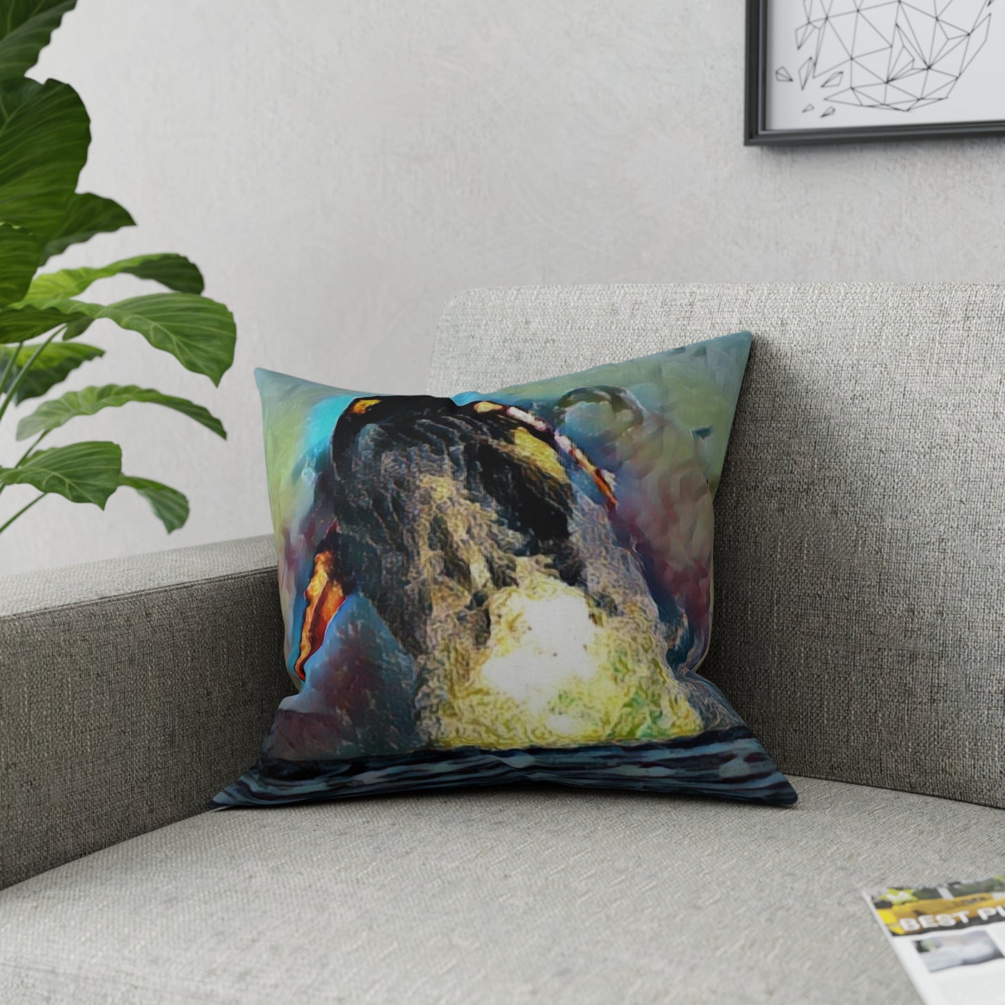 Broadcloth Pillow ... An Extraordinary Humpback Breach ... 'With Explosive Energy' ... Family Archives (KPH) ... Circa: 21st Century. Maui, HI ... Original Works ...