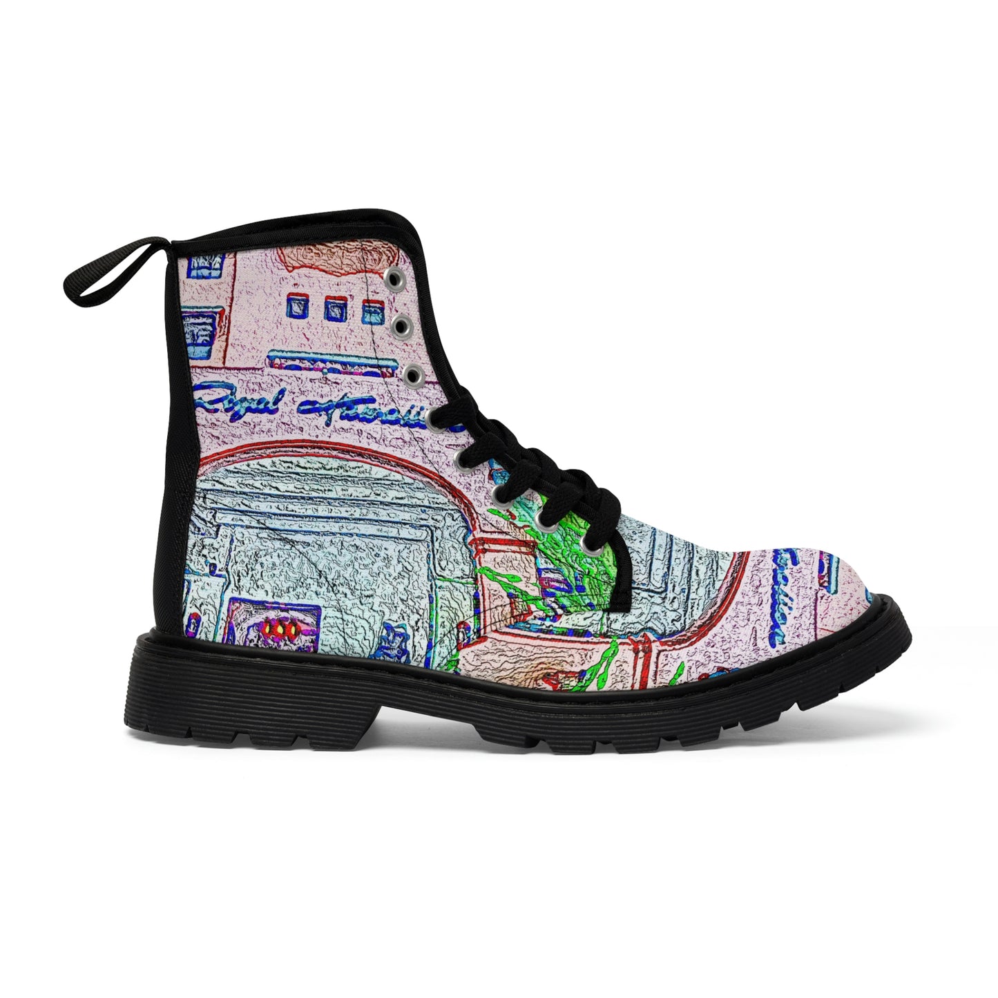 Men's Canvas Boots ... "La Grande Entree" At: 'The Pink Palace' ... The Royal Hawai'ian ... Honolulu, HI ... '27Oct2014' ... Original Works ...