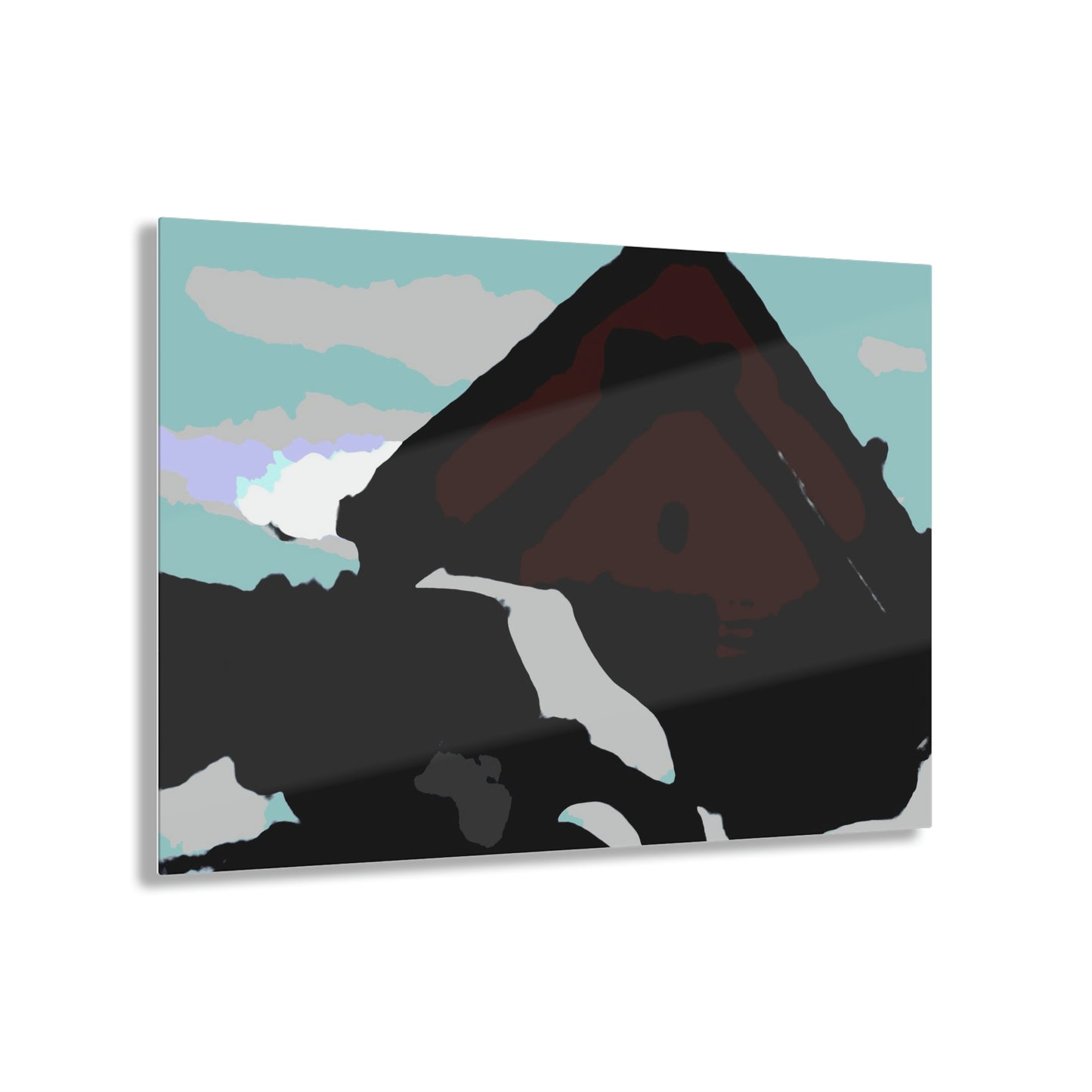 Acrylic Prints ...  After An Intense Snow Storm ... 'Digging Out' ... A Vehicle & Cabin "In The Mountains" ... March 2023 ... Original Works ...
