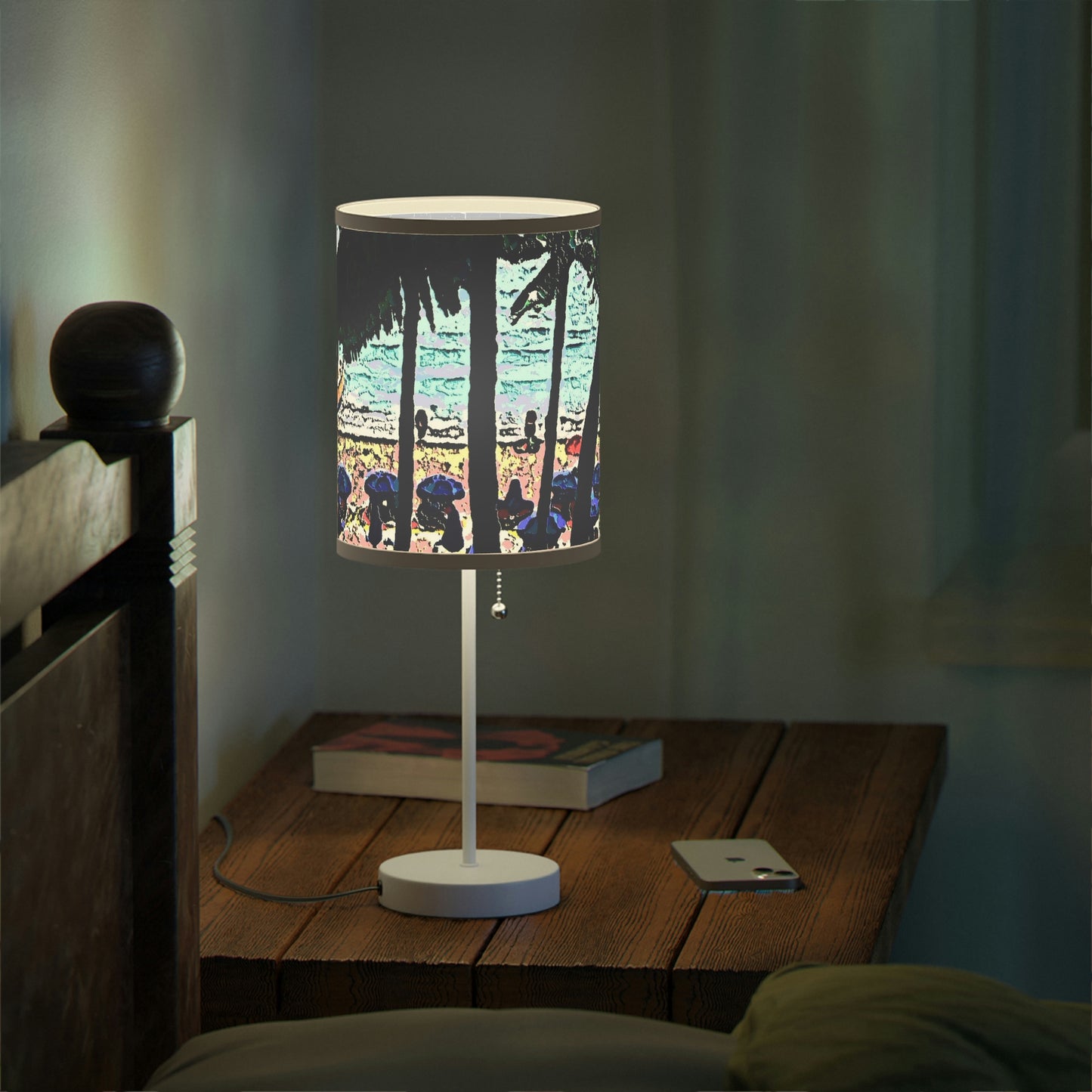 Lamp on a Stand, US|CA plug ... "A Beautiful Beach Amongst The Palms" ... The Outrigger Waikiki, Honolulu, Oahu ... Original Works ...