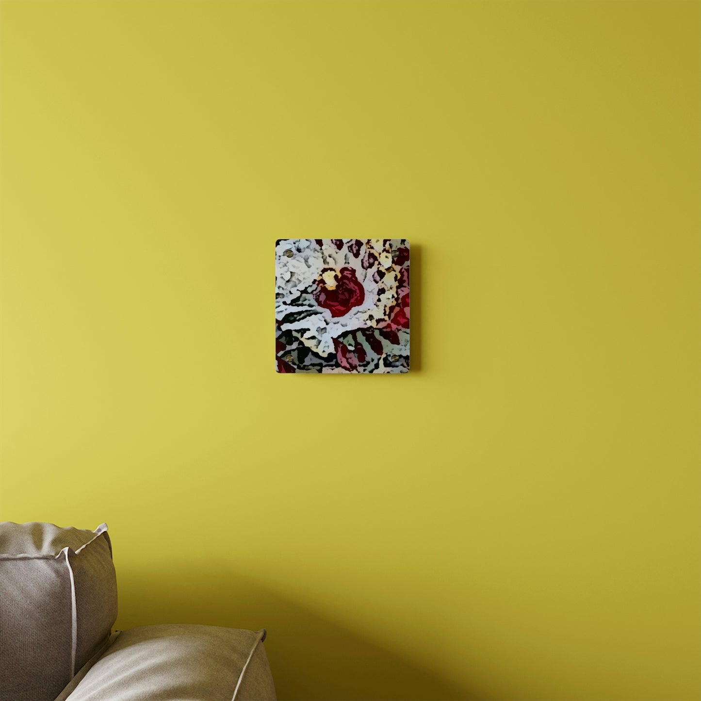 Acrylic Wall Art Panels ... "A Friendly Flower" ... Pointsettia 'Pointing' ... Original Works ... (Supplied Photograph) ...