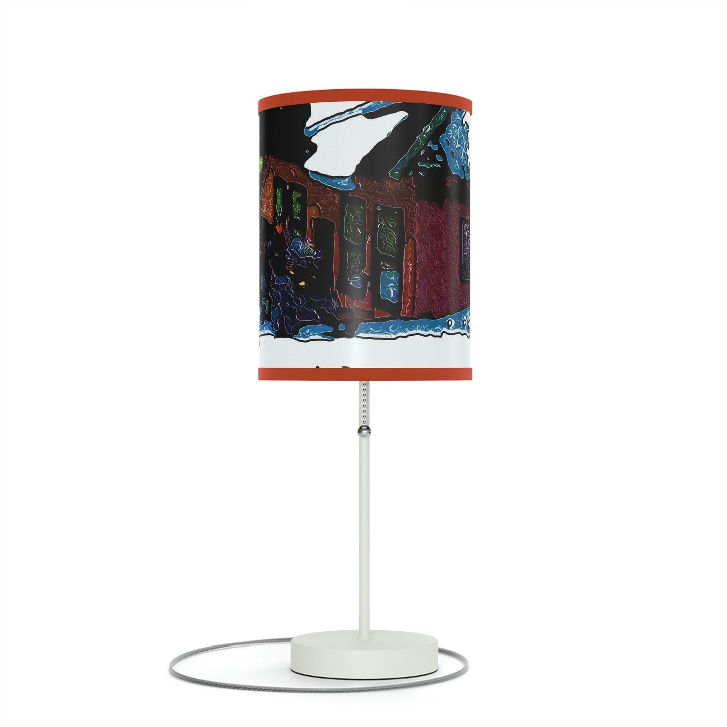 Lamp on a Stand, US|CA plug ... "A Rider Passeth-Through-It" ... Colors Galore & A Bit Of Impressionism ... Original Works. Winter 2021. Central Idaho. Rendering Time: 12 Hours ...