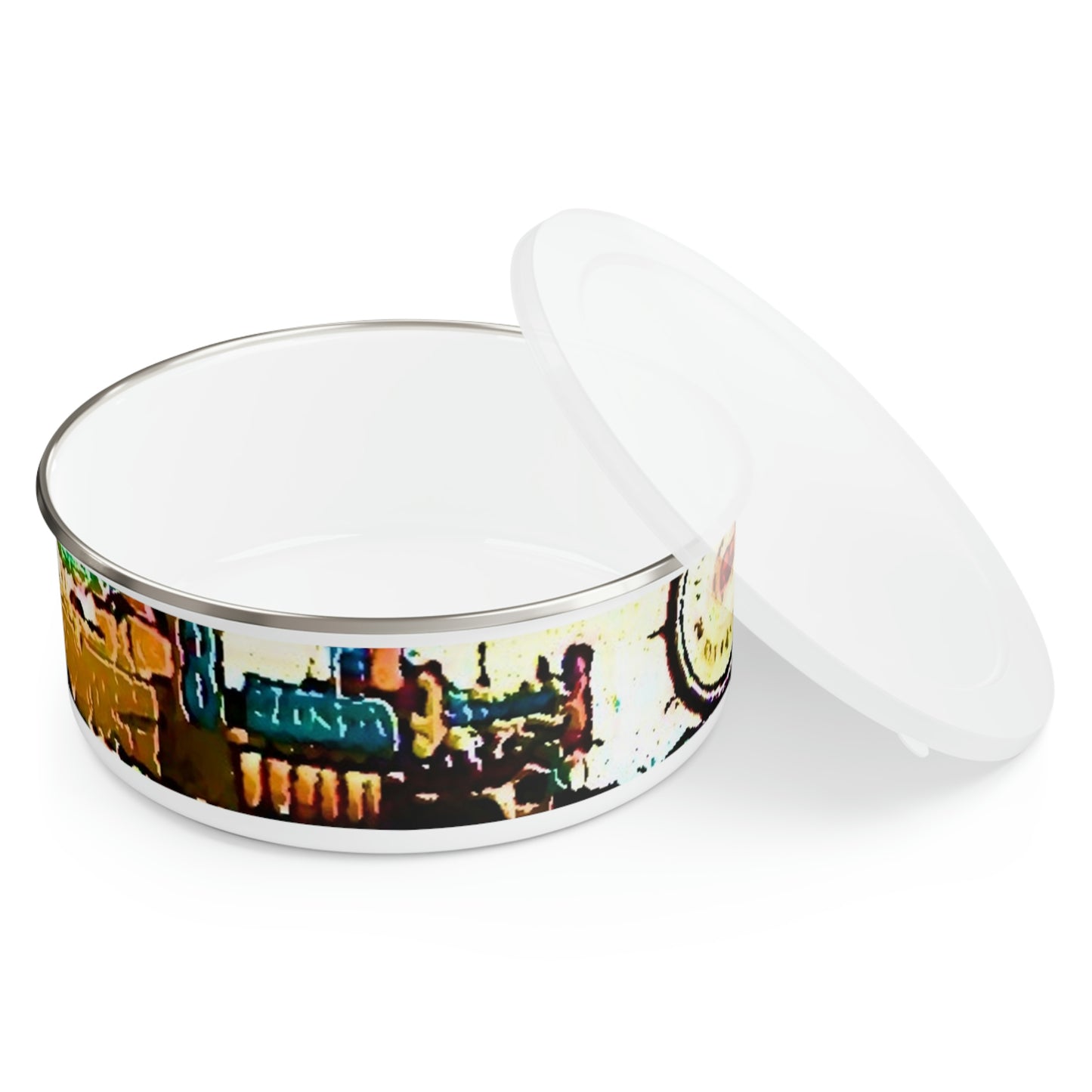 Enamel Bowl ...  "No.9 Fishermen's Grotto - Fishermen's Wharf, SF, California" ... Family Archives: 1970's ... Original Works ...