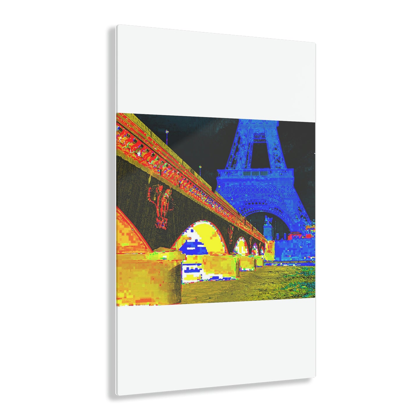 Acrylic Prints ...  Le Tour D'Eiffel ..."Along The Water" ... Barbara Joan Bonnell-Holt ... Le Voyage De Paris: 1972 ... Original Works ...