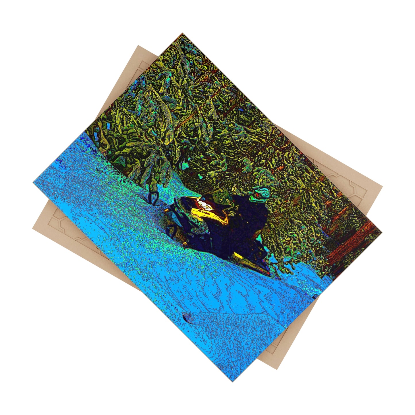 Ceramic Photo Tile ... Yep ... "Another Day ... Riding Through The Wilderness ... " ... February 2023 ... Original Works ...