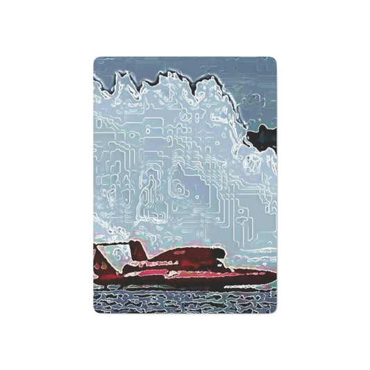 Custom Poker Cards ...  Seattle Columbia Cup On Lake Washington ... "Dave Wilcox Heads For The Win" ... Associate Gift-Photo ... Original Works ...