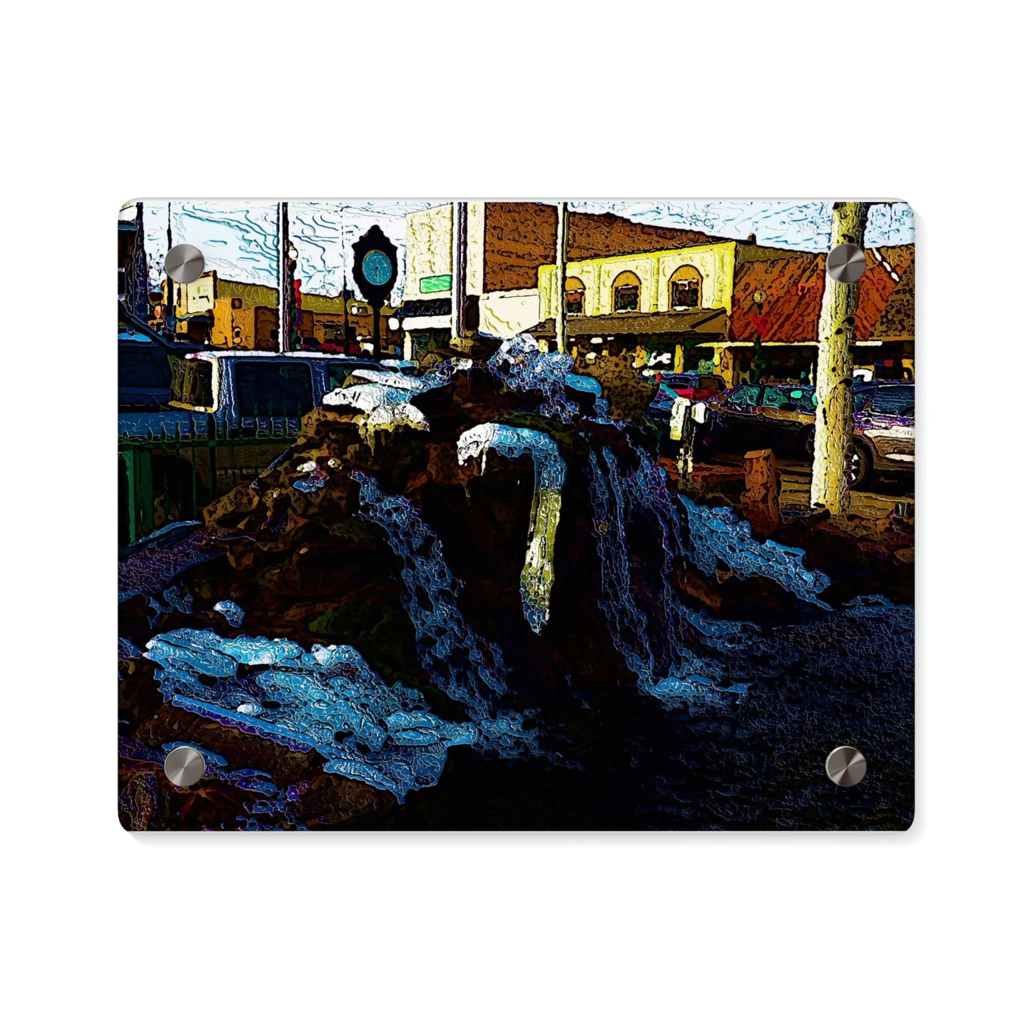 Acrylic Wall Art Panels ... "Ice & Water Sculpted" ... Downtown Grangeville, Idaho ... Adjacent To Irwin Pharmacy ... 5Jan23 ... Original Works ...