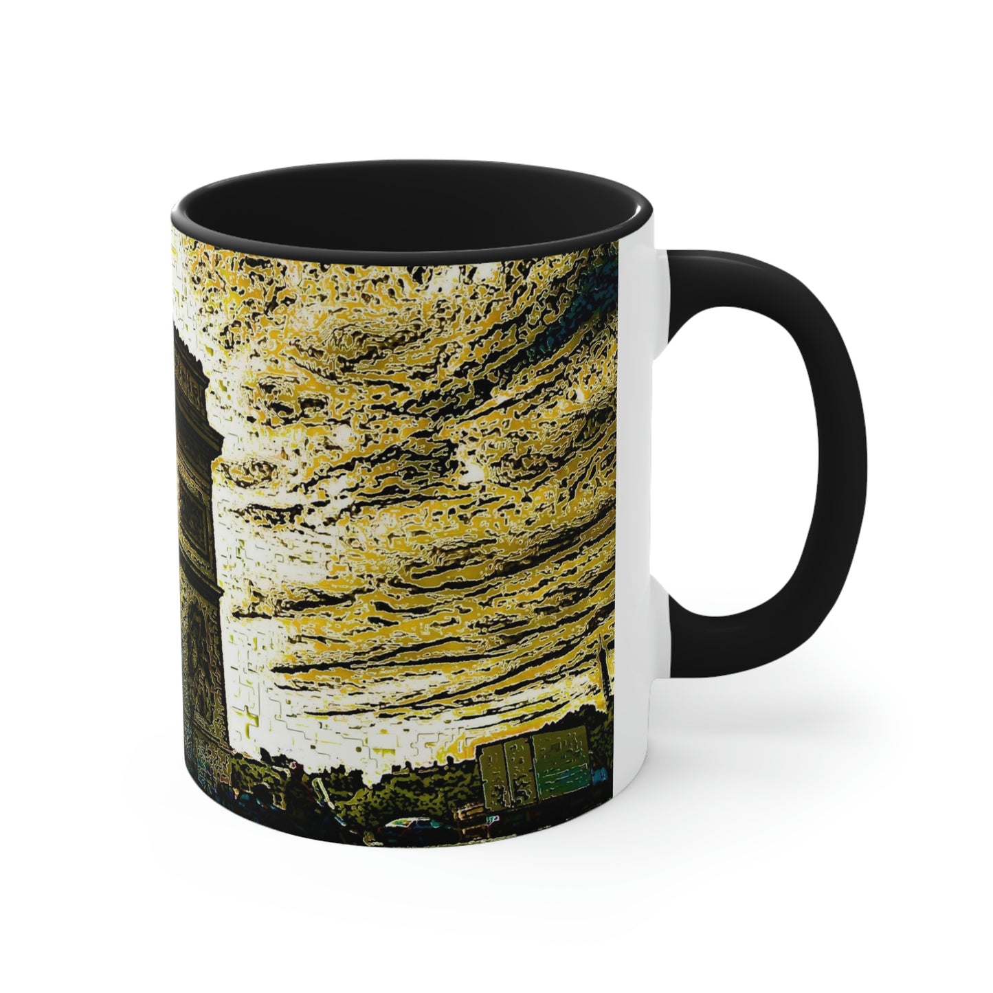 Accent Coffee Mug, 11oz ...  L'Arc de Triomphe ... 'Barbara Joan Bonnell-Holt Photo' ... Circa 1972 ... Oringinal Works ...