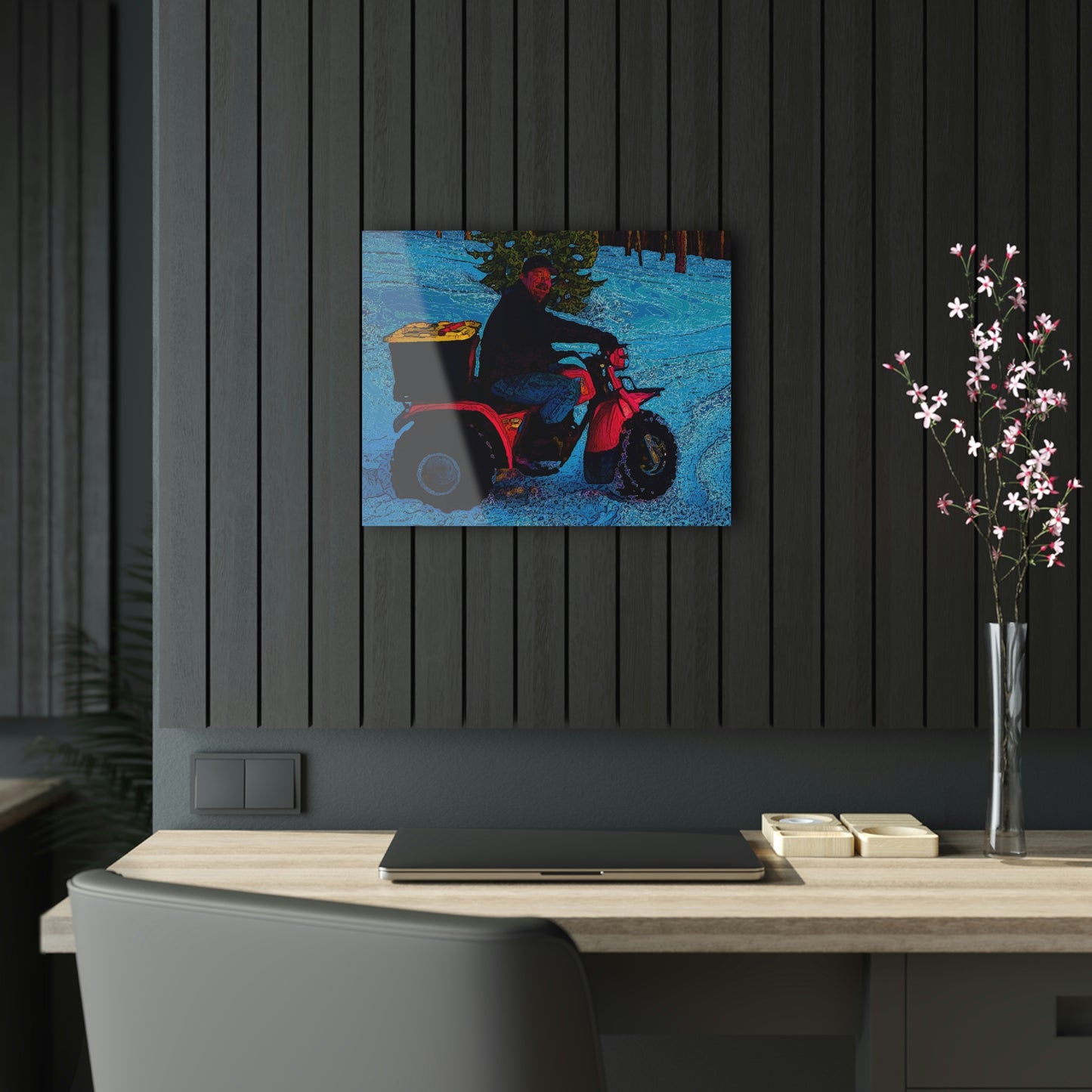Acrylic Prints ... There's 2-Wheelin ... There's 4-Wheelin ... 'And-Of-Course' ... "There's 3-Wheelin-In-The-Snow" ...  Original Works ...