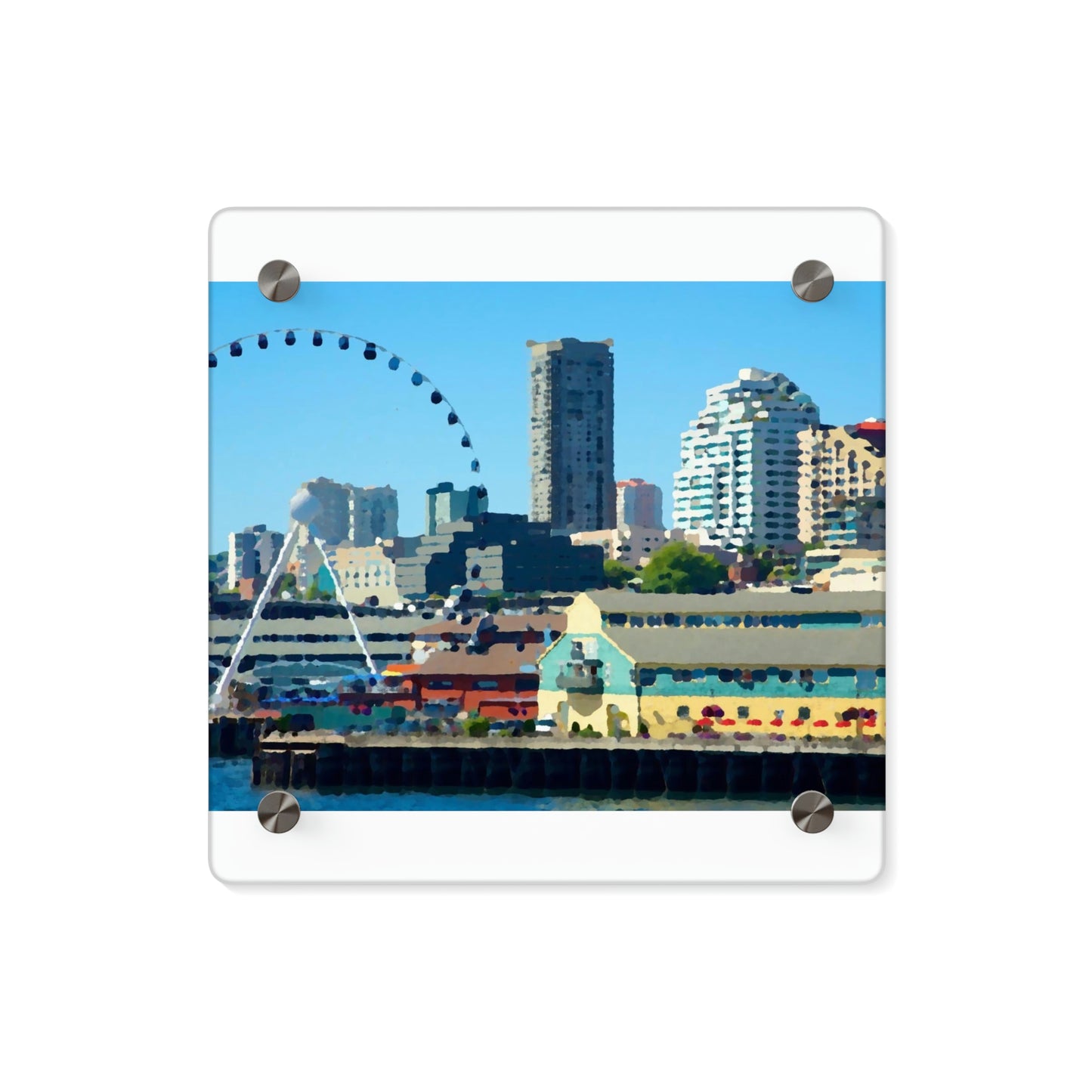 Acrylic Wall Art Panels ... That Classic Wheel ... 'Seattle's Wheel' ... & Old Classic Waterside Vendors ...  'Family Archives' ... Original Works ...