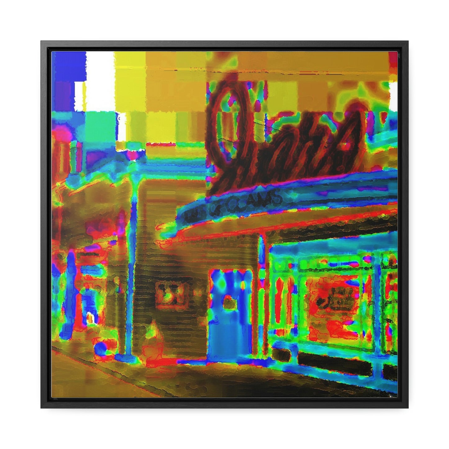 Gallery Canvas Wraps, Square Frame ...  In-A-Hurry & Stressed? ... Remember: Keep "Clam" ... Clam_Happy ...  'Ivars: Seattle Waterfront' ... Personal Archives ... Original Works ...