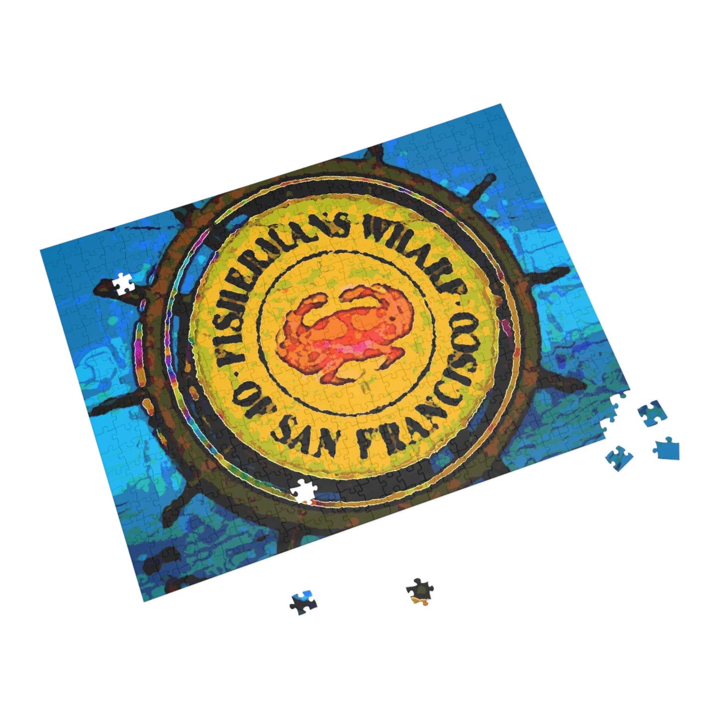 Puzzle (96, 252, 500, 1000-Piece) ... "No.9 Fishermen's Grotto - Fishermen's Wharf, SF, California" ... Family Archives: 1970's ... Original Works ...