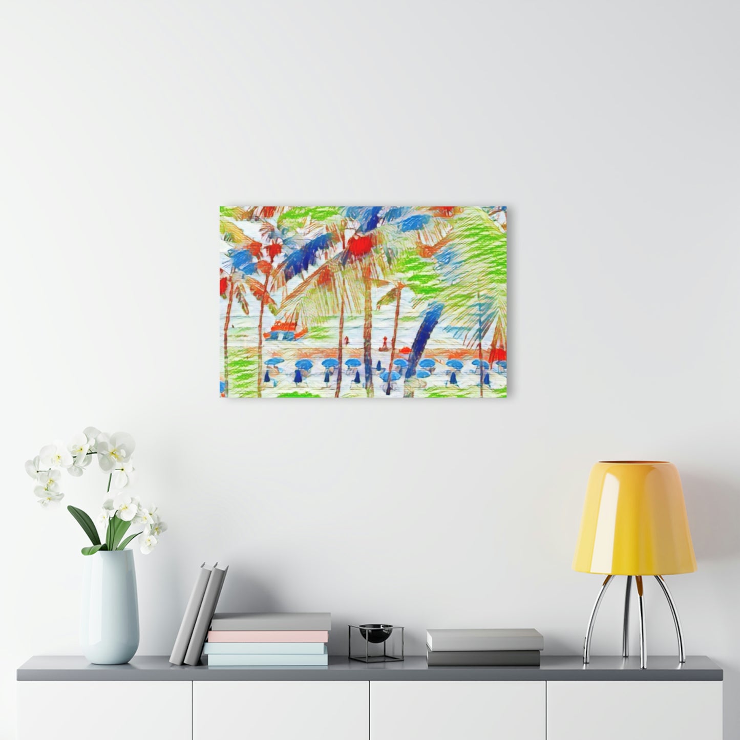 Acrylic Prints (French Cleat Hanging) ... "The Royal Hawai'ian: Waikiki Beach_Beach" ... Honolulu, HI ... Ocotber 2014 (Halloween) ... Original Works ...