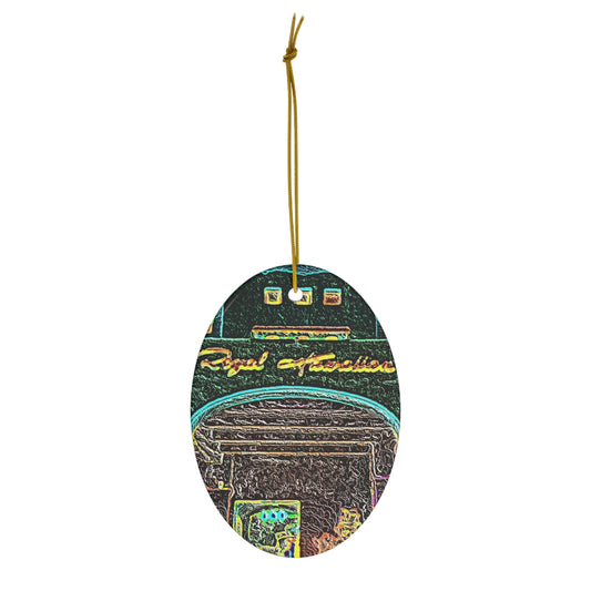 Ceramic Ornament, 1-Pack ... "La Grande Entree" At: 'The Pink Palace' ... The Royal Hawai'ian ... Honolulu, HI ... '27Oct2014' ... Original Works ...