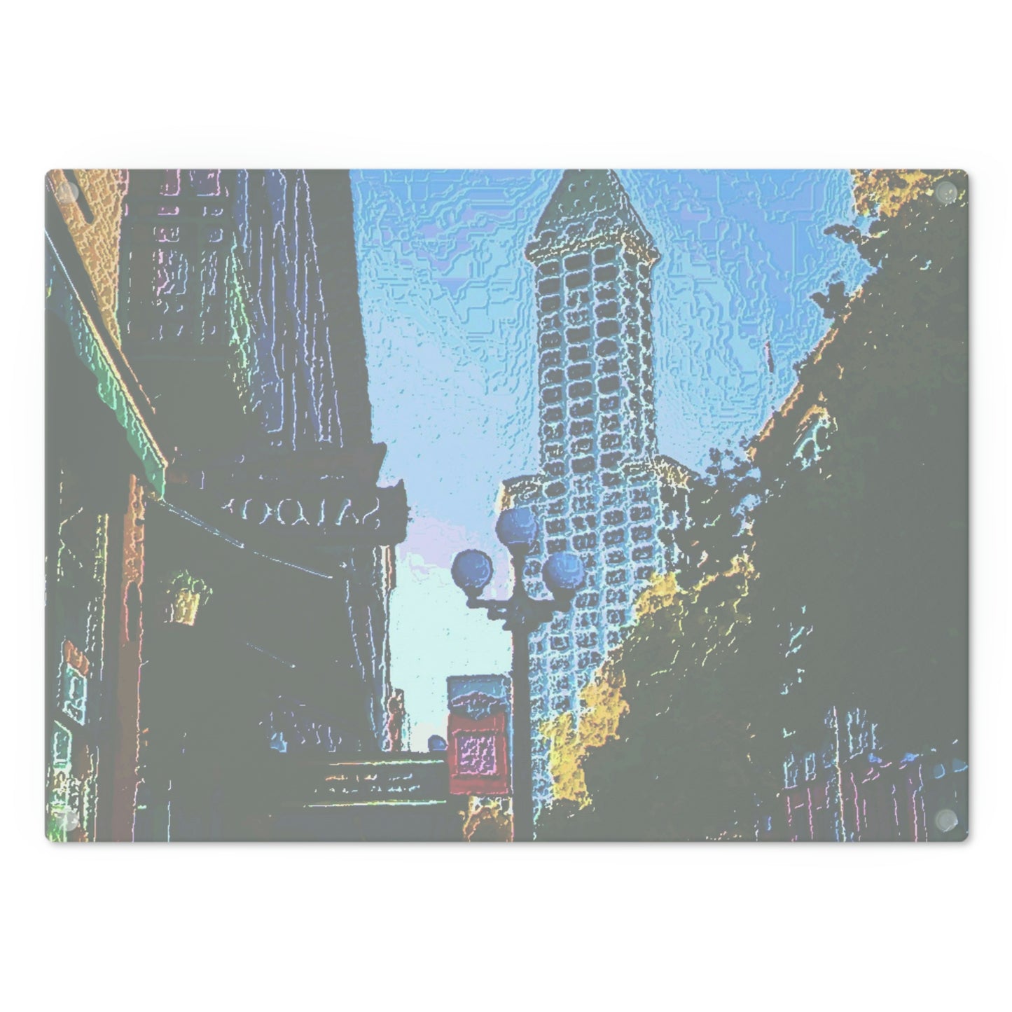 Cutting Board ...  Pioneer Square & Smith Tower ... 'That World Famous View' ... Colleague Supplied Photo ... Original Works ...